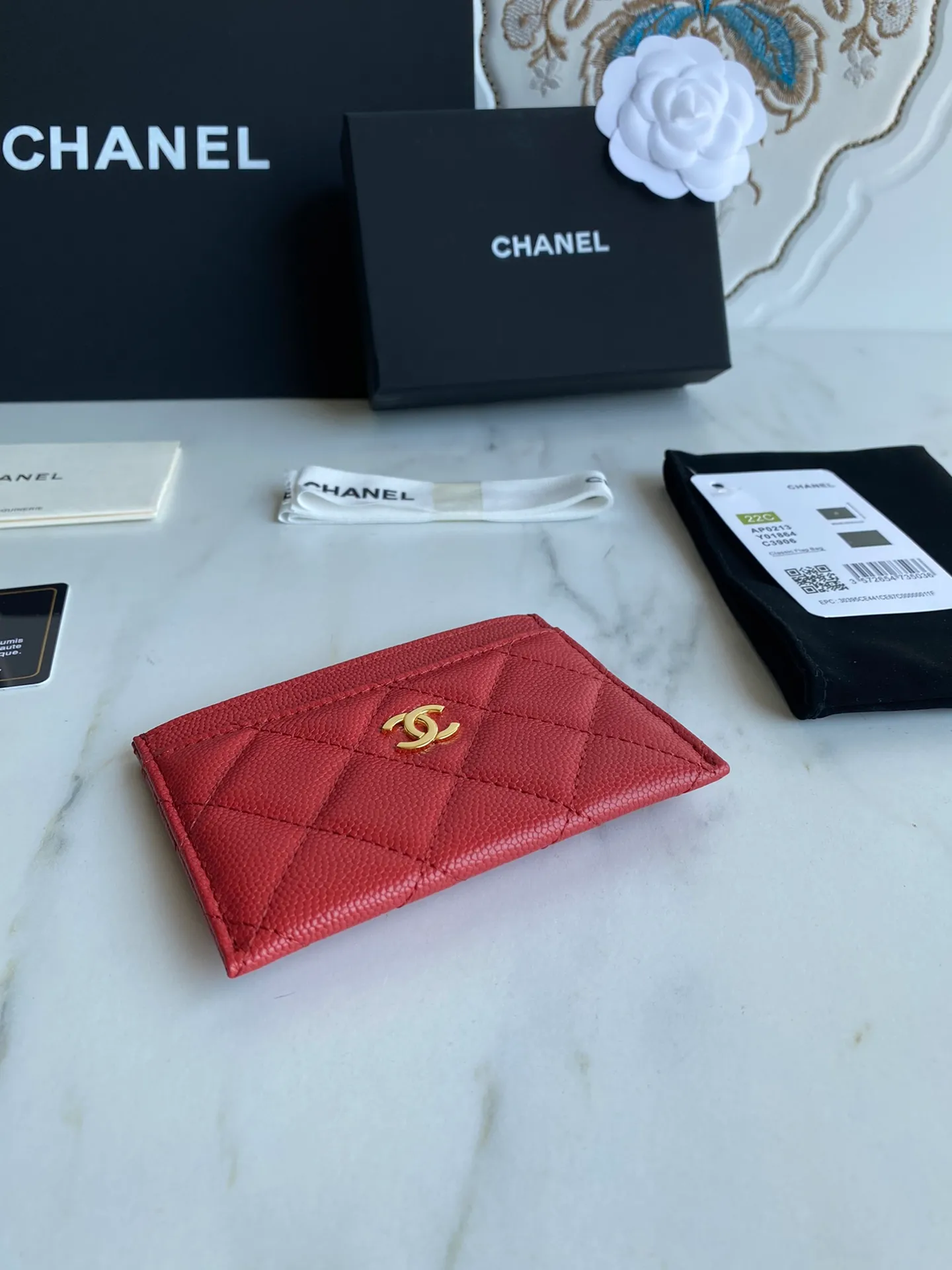 190💰【Original quality】【With serial code】CHANEL, classic card holder! Original quality, caviar small ball pattern series, classic series, exquisite details, full set of packaging, style number (AP426) 31510... size 11*7.5*1