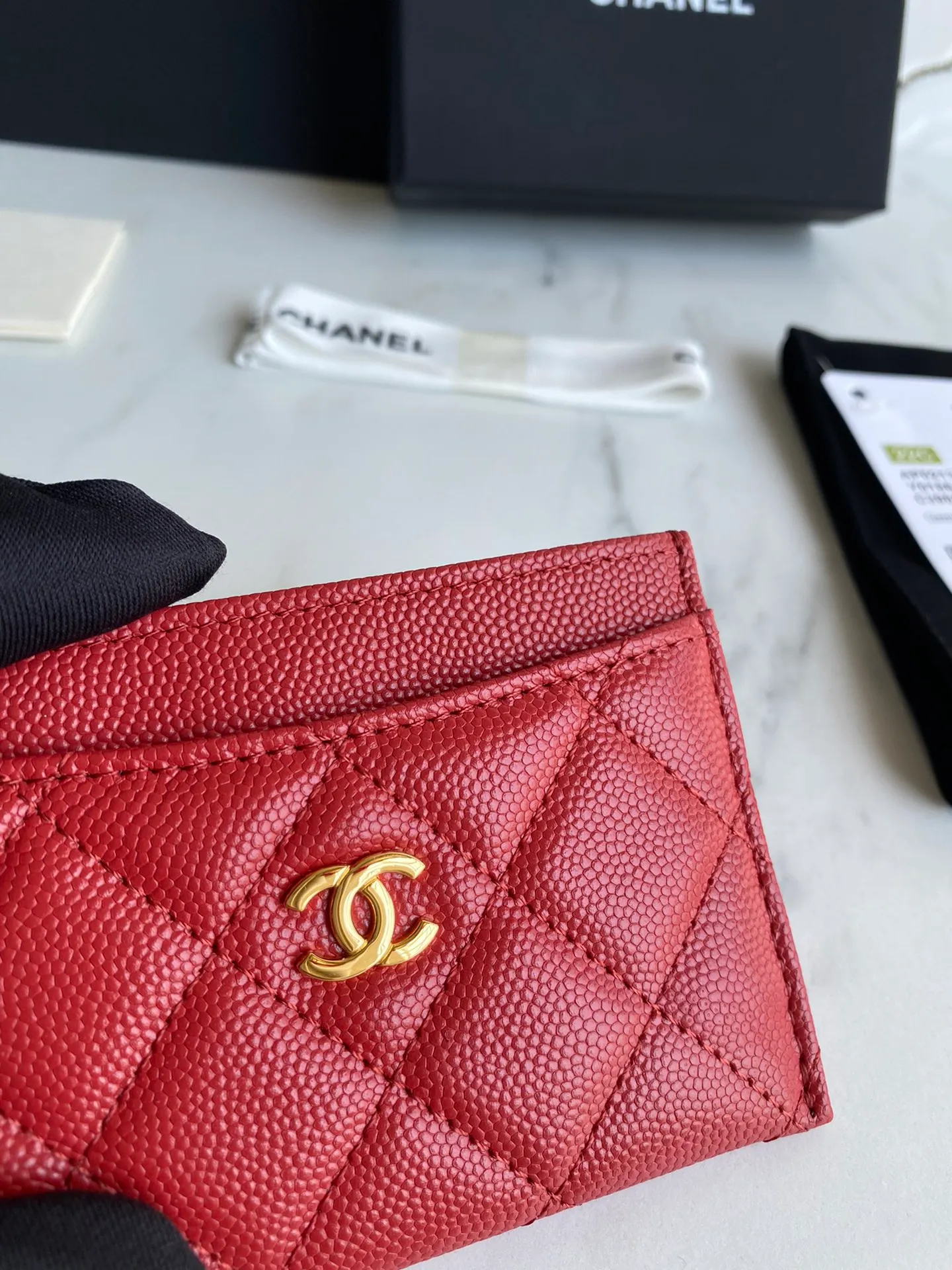 190💰【Original quality】【With serial code】CHANEL, classic card holder! Original quality, caviar small ball pattern series, classic series, exquisite details, full set of packaging, style number (AP426) 31510... size 11*7.5*1