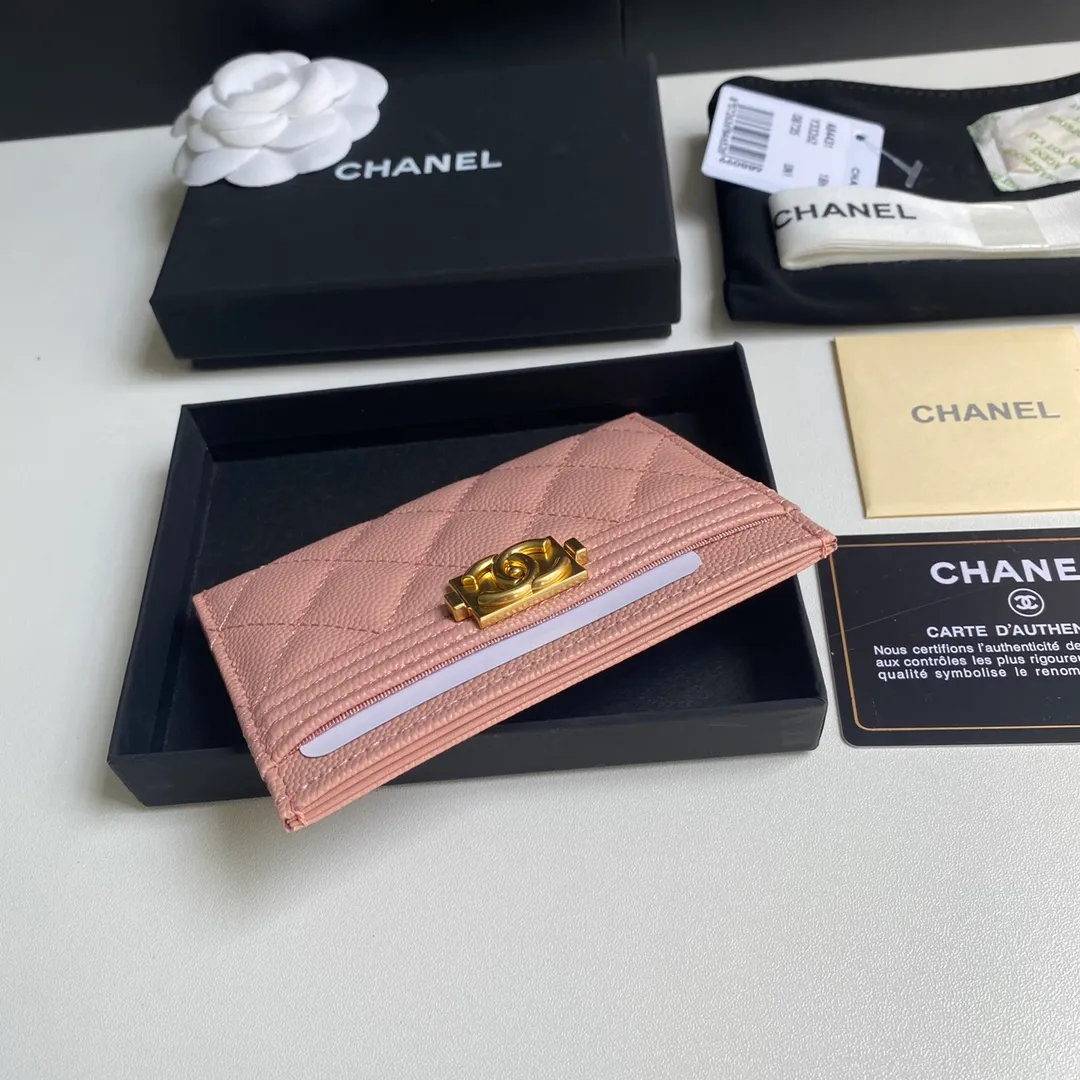220💰 [Original order quality] [Delivery packaging] CHANEL, original order quality, leboy card holder 💦 style number A84431 top leather hardware, beautiful details, complete package! Size 11*7.5*1.