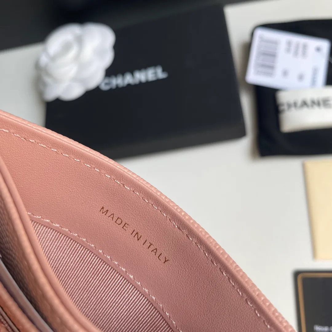 220💰 [Original order quality] [Delivery packaging] CHANEL, original order quality, leboy card holder 💦 style number A84431 top leather hardware, beautiful details, complete package! Size 11*7.5*1.