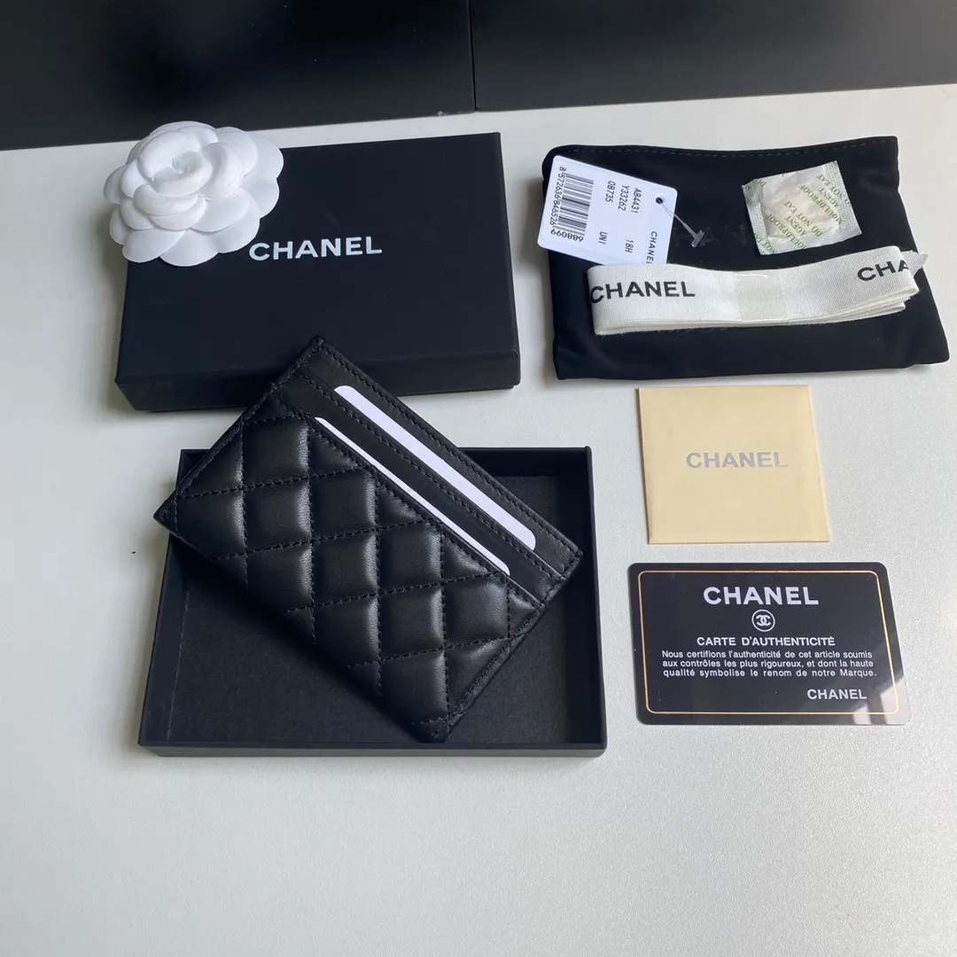 220💰 [Original order quality] [Delivery packaging] CHANEL, original order quality, leboy card holder 💦 style number A84431 top leather hardware, beautiful details, complete package! Size 11*7.5*1.