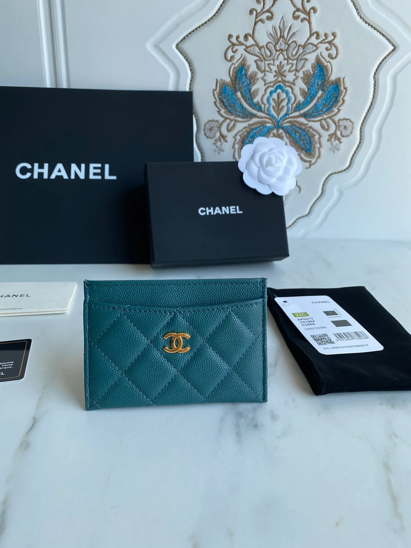 190💰【Original quality】【With serial code】CHANEL, classic card holder! Original quality, caviar small ball pattern series, classic series, exquisite details, full set of packaging, style number (AP426) 31510... size 11*7.5*1