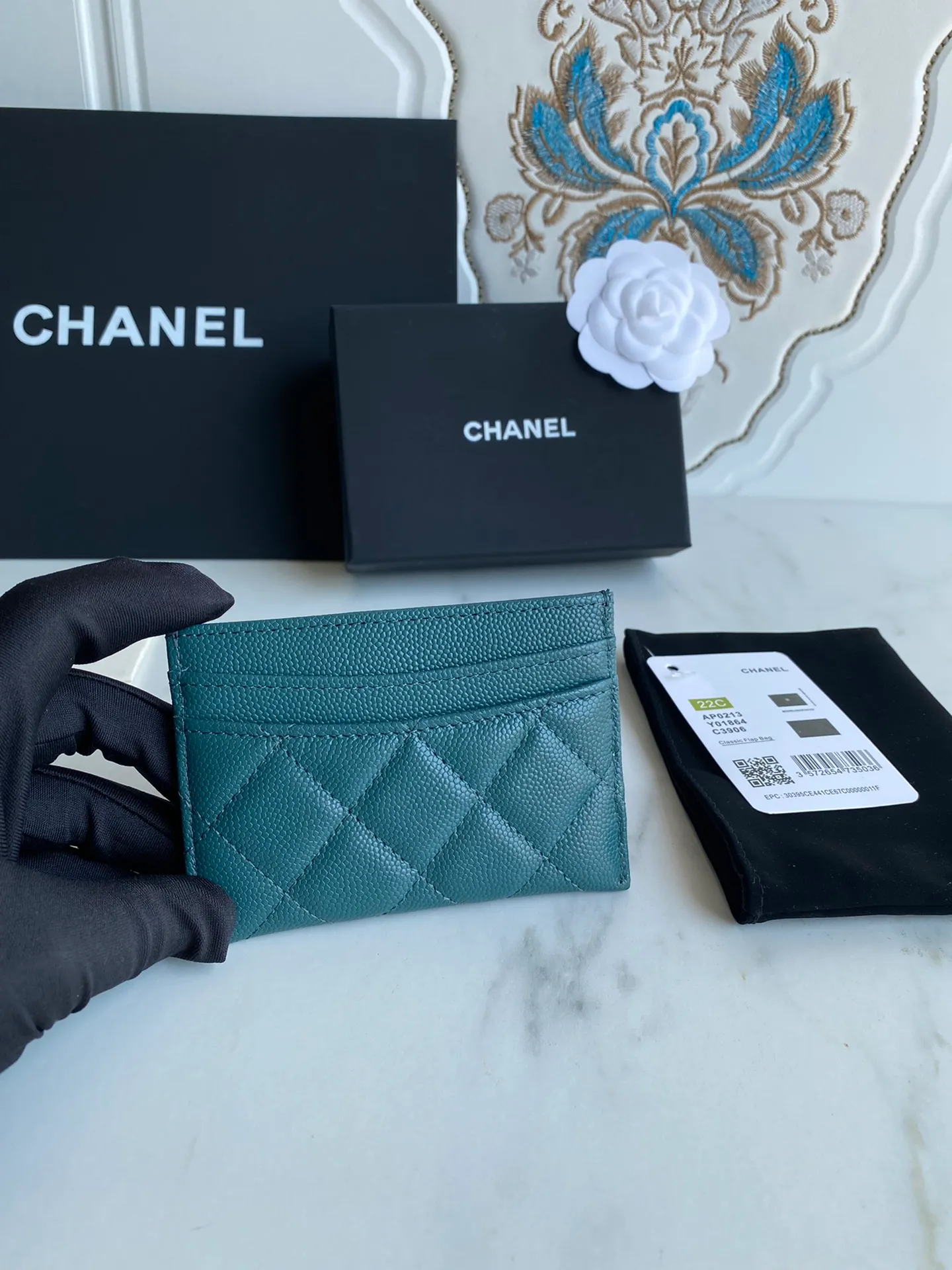 190💰【Original quality】【With serial code】CHANEL, classic card holder! Original quality, caviar small ball pattern series, classic series, exquisite details, full set of packaging, style number (AP426) 31510... size 11*7.5*1