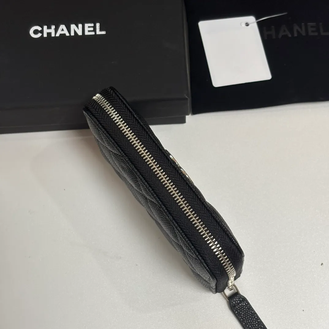 360💰 New product ❤️❤️❤️CH@NEL small zipper card holder💦 with new luogo, zipper compartment inside, original quality, beautiful details, model number AP9630, size 11*7.5*2cm