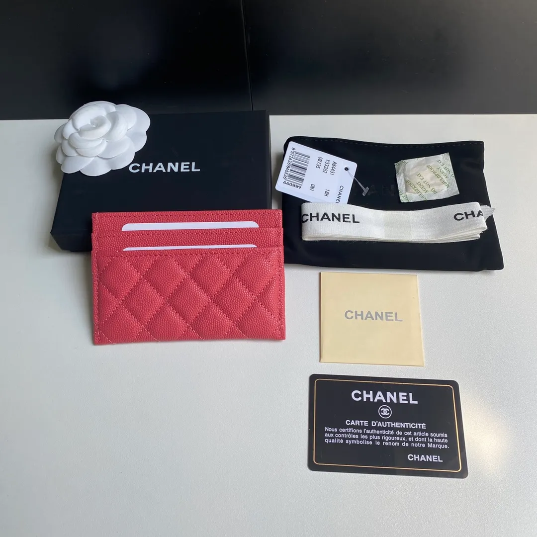 220💰 [Original order quality] [Delivery packaging] CHANEL, original order quality, leboy card holder 💦 style number A84431 top leather hardware, beautiful details, complete package! Size 11*7.5*1.
