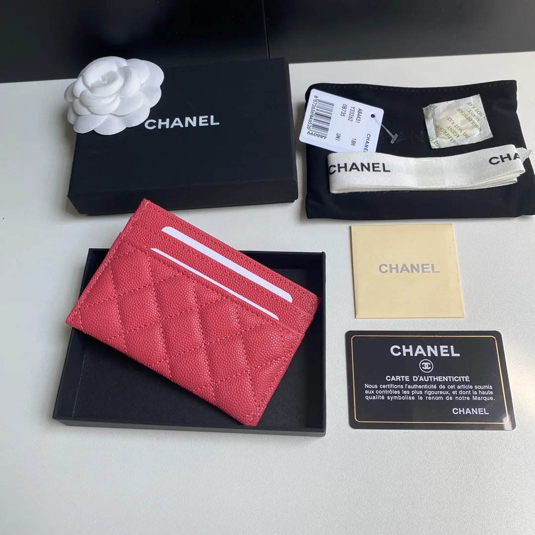 220💰 [Original order quality] [Delivery packaging] CHANEL, original order quality, leboy card holder 💦 style number A84431 top leather hardware, beautiful details, complete package! Size 11*7.5*1.