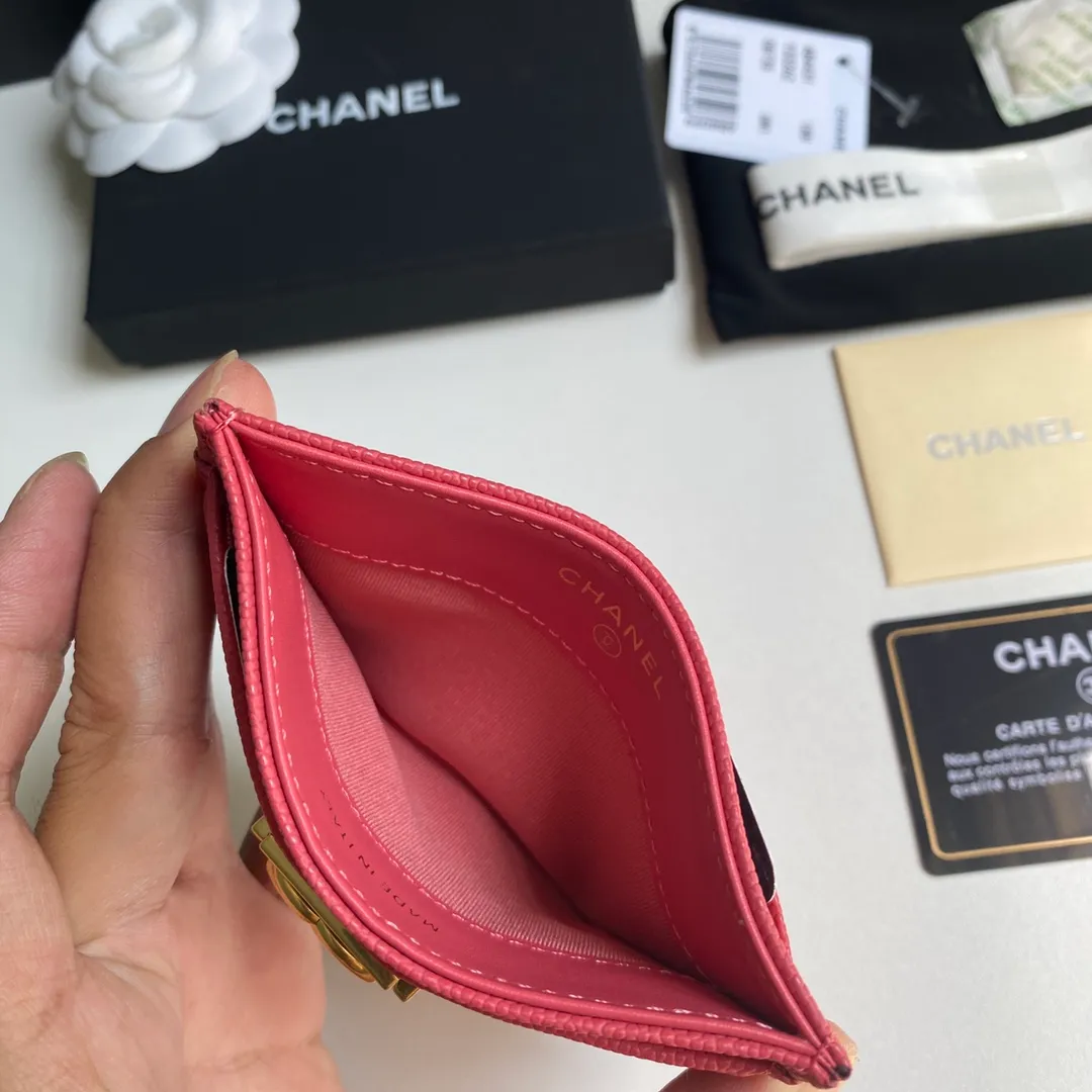 220💰 [Original order quality] [Delivery packaging] CHANEL, original order quality, leboy card holder 💦 style number A84431 top leather hardware, beautiful details, complete package! Size 11*7.5*1.