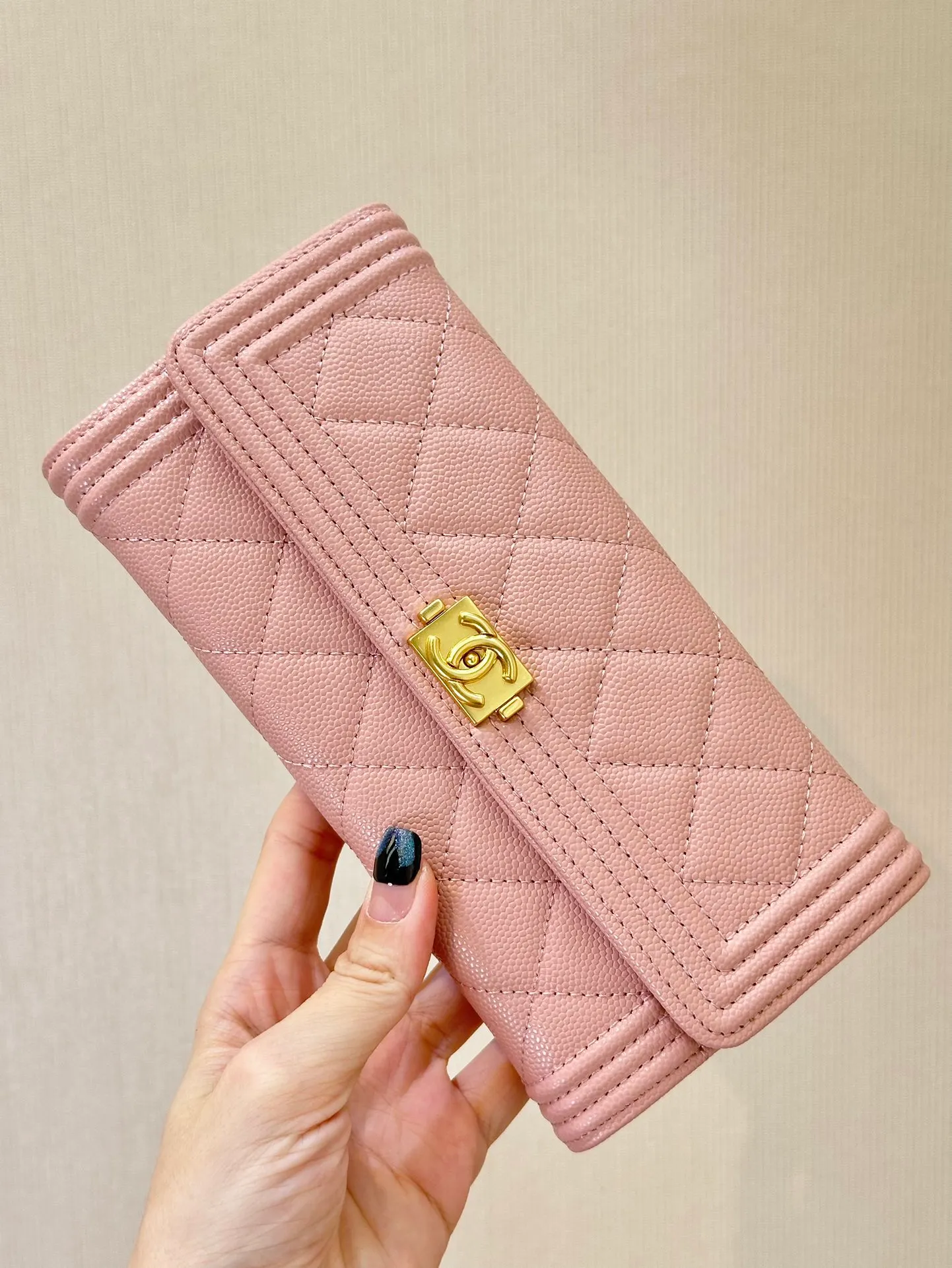 80286 Long style/ball pattern/pink/gold buckle!
