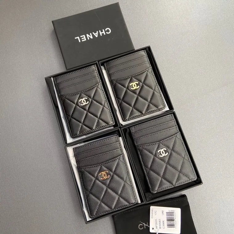 [Special grade hardware original leather] Xiaoxiang card holder series quilted card holder with iconic metal logo No.: 3595