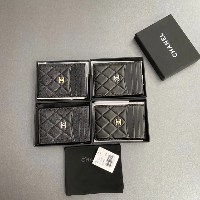 [Special grade hardware original leather] Xiaoxiang card holder series quilted card holder with iconic metal logo No.: 3595