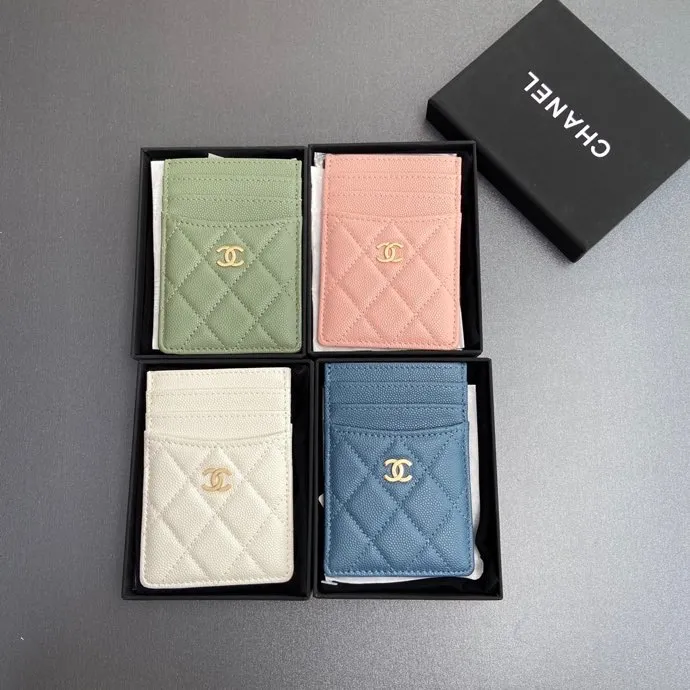 [Special grade hardware original leather] Xiaoxiang card holder series quilted card holder with iconic metal logo No.: 3595
