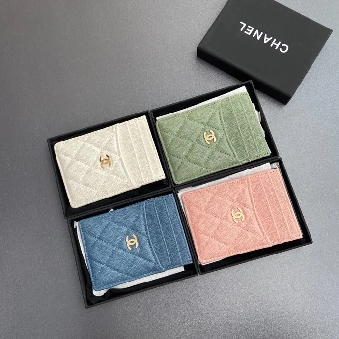 [Special grade hardware original leather] Xiaoxiang card holder series quilted card holder with iconic metal logo No.: 3595
