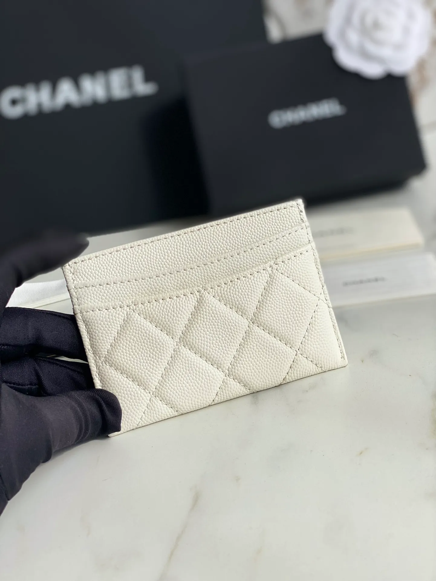 190💰【Original quality】【With serial code】CHANEL, classic card holder! Original quality, caviar small ball pattern series, classic series, exquisite details, full set of packaging, style number (AP426) 31510... size 11*7.5*1