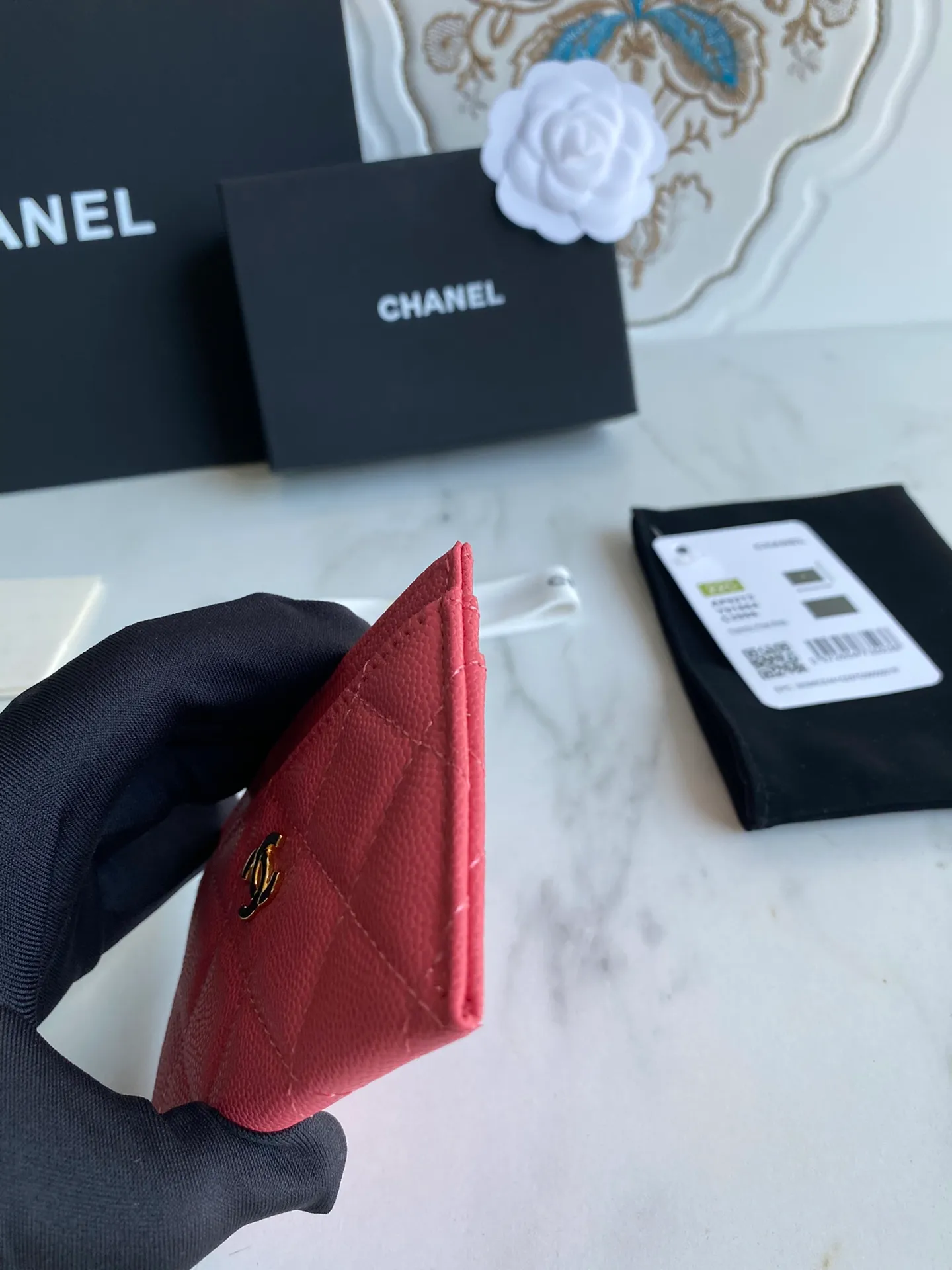 190💰【Original quality】【With serial code】CHANEL, classic card holder! Original quality, caviar small ball pattern series, classic series, exquisite details, full set of packaging, style number (AP426) 31510... size 11*7.5*1