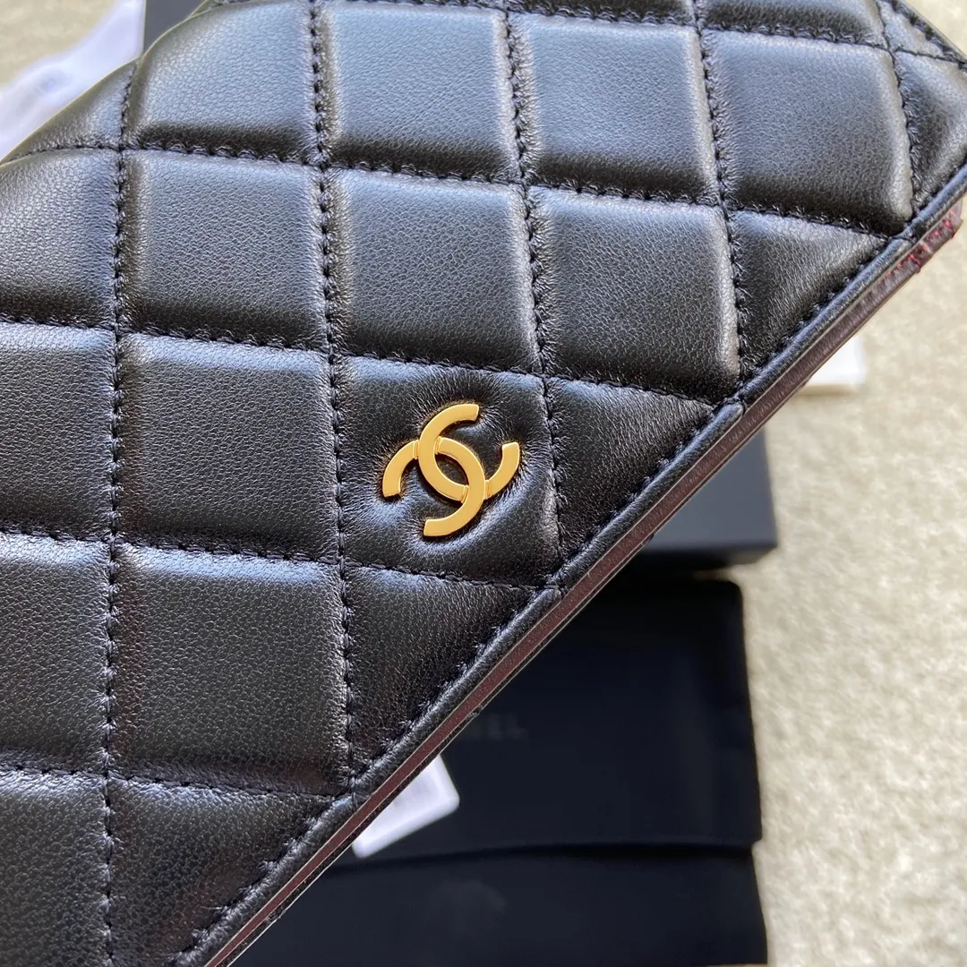 460💰Xiaoxiang imported Italian sheepskin Item number: A80285 Size: w18.5×h10×2.5cm Color: black sheepskin gold steel mark