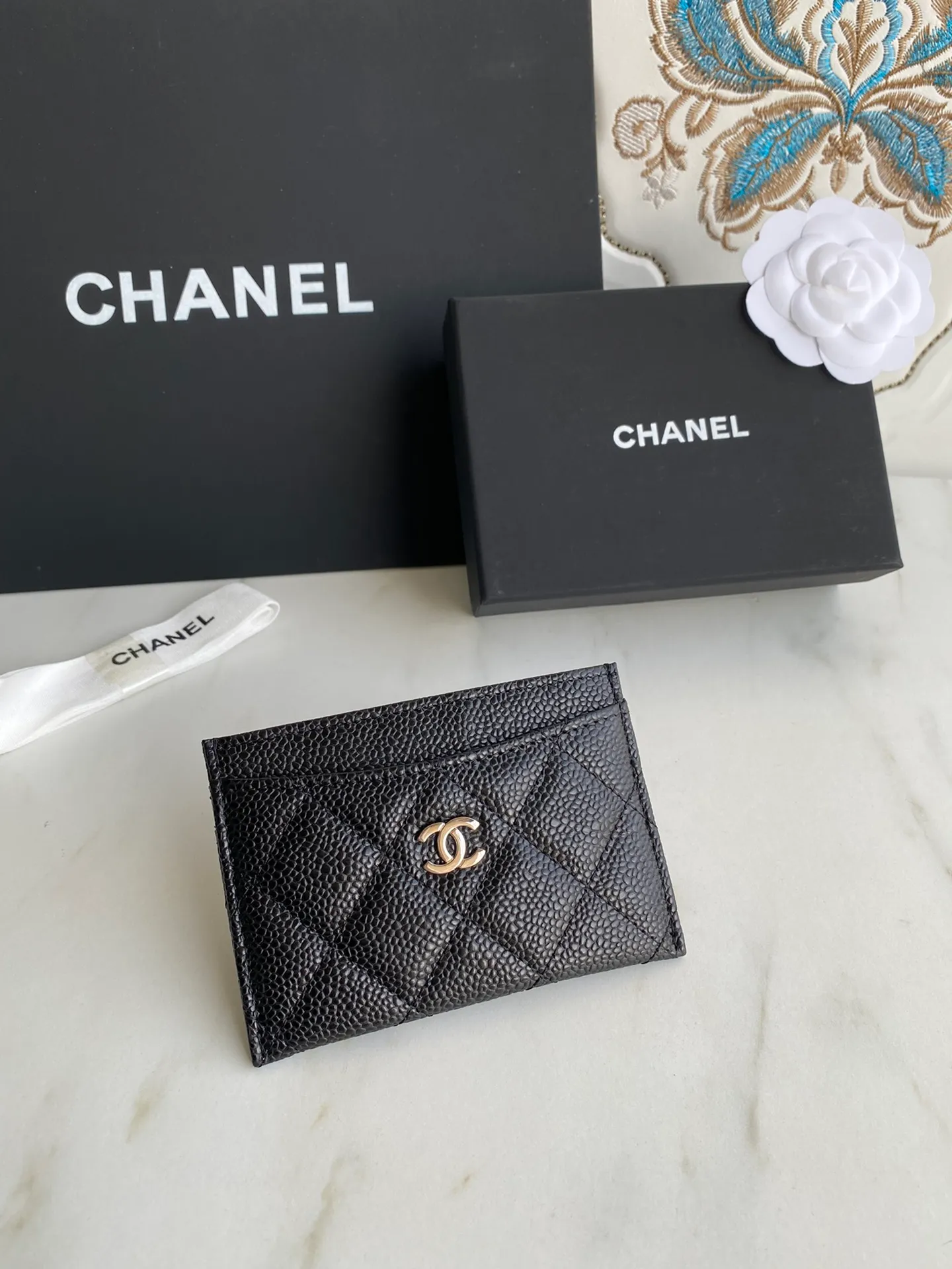 190💰【Original quality】【With serial code】CHANEL, classic card holder! Original quality, caviar small ball pattern series, classic series, exquisite details, full set of packaging, style number (AP426) 31510... size 11*7.5*1