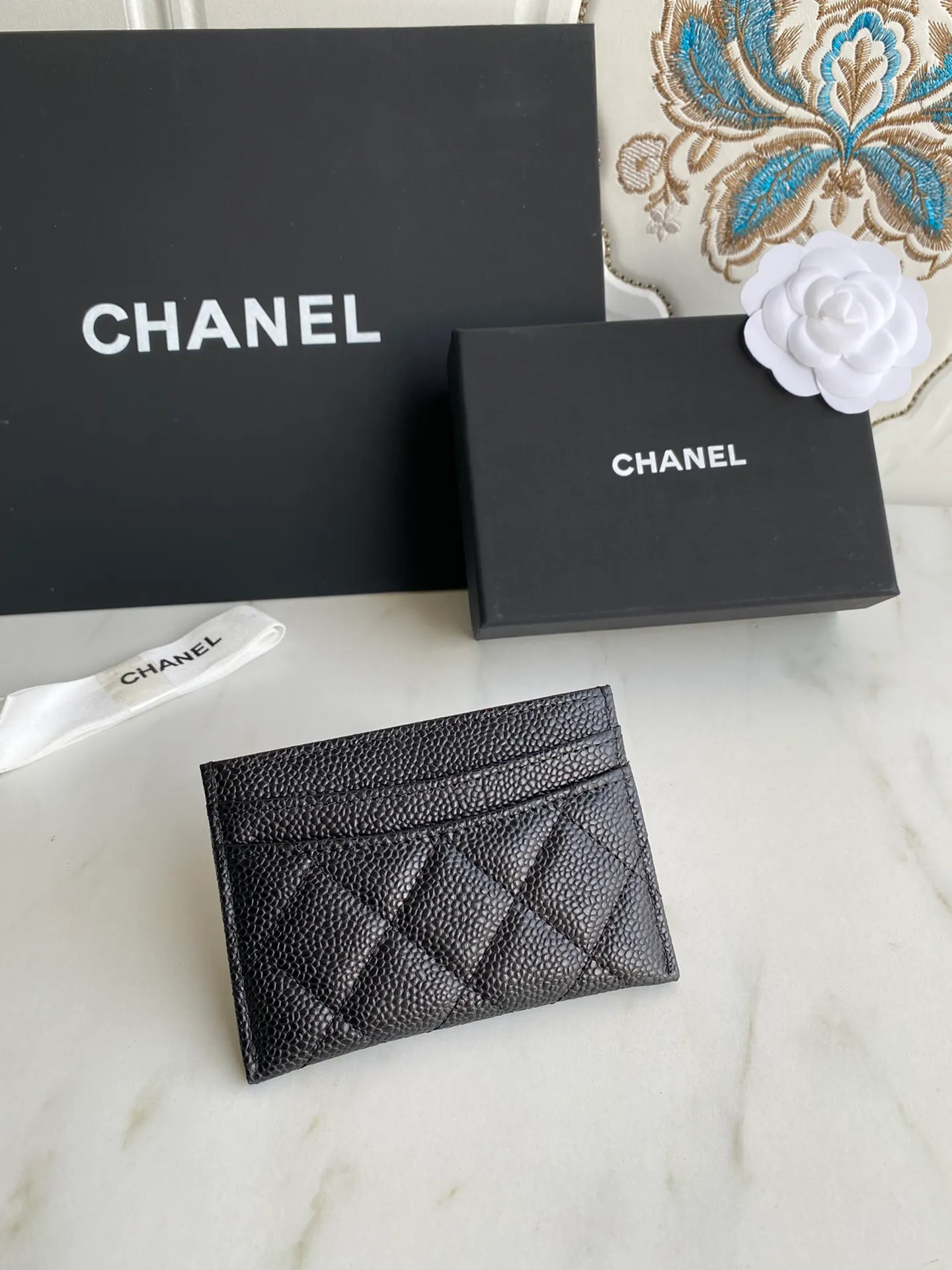 190💰【Original quality】【With serial code】CHANEL, classic card holder! Original quality, caviar small ball pattern series, classic series, exquisite details, full set of packaging, style number (AP426) 31510... size 11*7.5*1