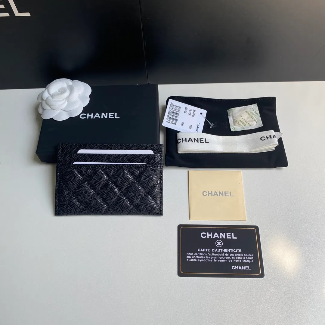220💰 [Original order quality] [Delivery packaging] CHANEL, original order quality, leboy card holder 💦 style number A84431 top leather hardware, beautiful details, complete package! Size 11*7.5*1.