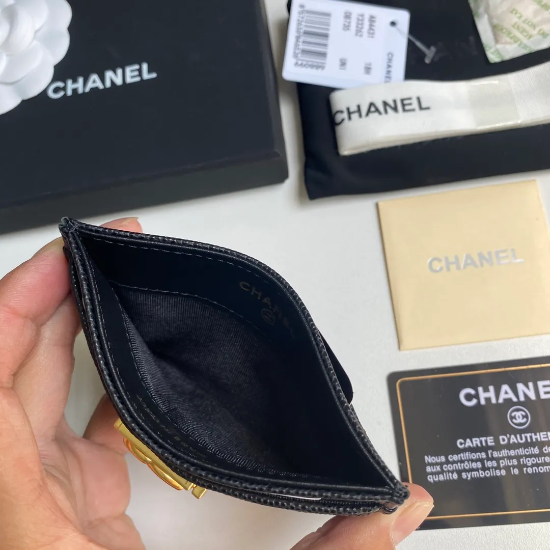 220💰 [Original order quality] [Delivery packaging] CHANEL, original order quality, leboy card holder 💦 style number A84431 top leather hardware, beautiful details, complete package! Size 11*7.5*1.