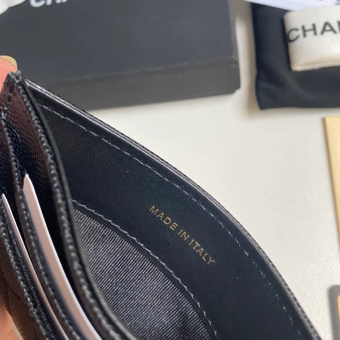 220💰 [Original order quality] [Delivery packaging] CHANEL, original order quality, leboy card holder 💦 style number A84431 top leather hardware, beautiful details, complete package! Size 11*7.5*1.