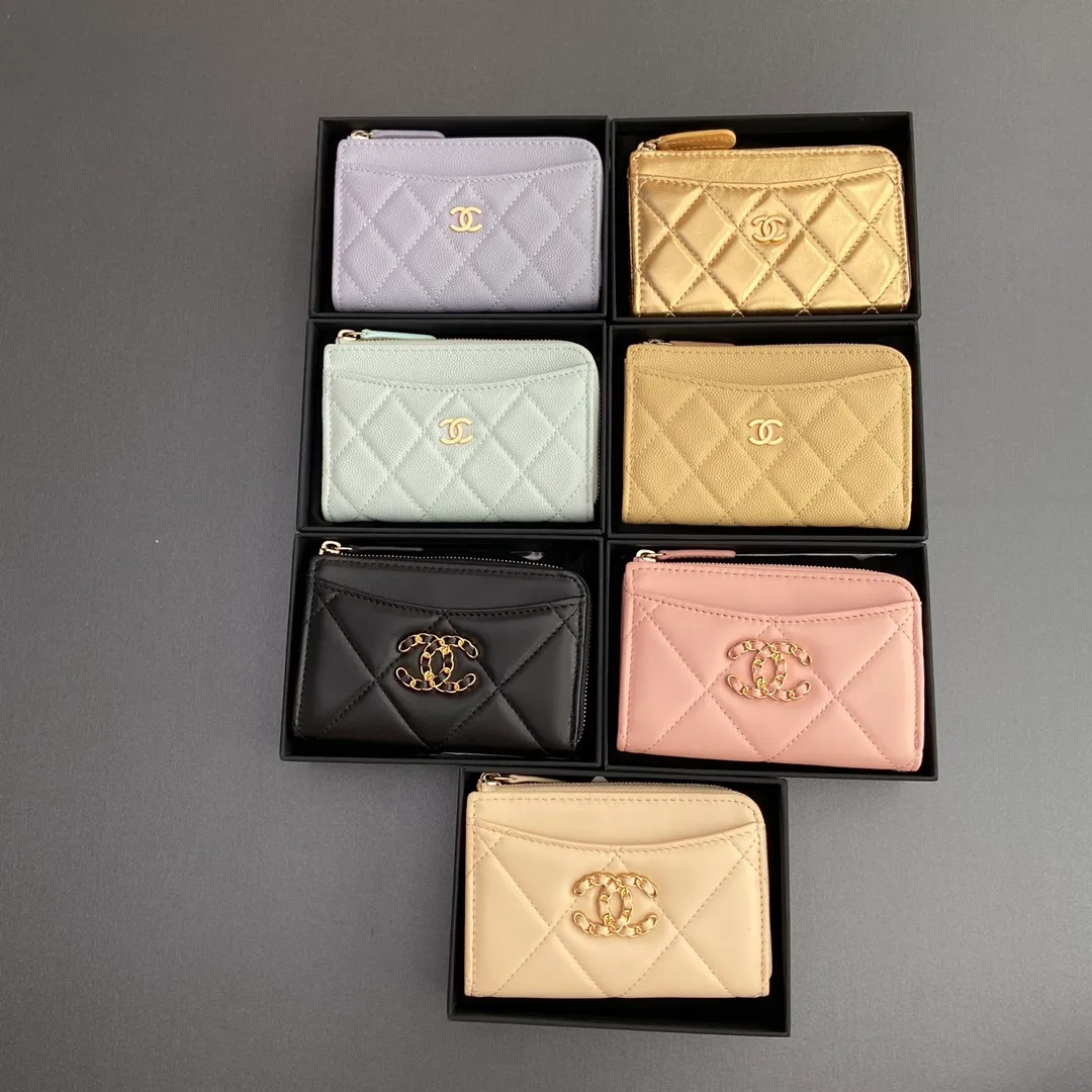 [Special grade hardware original leather] Xiaoxiang small zipper bag card holder series quilted card holder with iconic metal logo No.: 3176 3179 Xiaoxiang combination picture