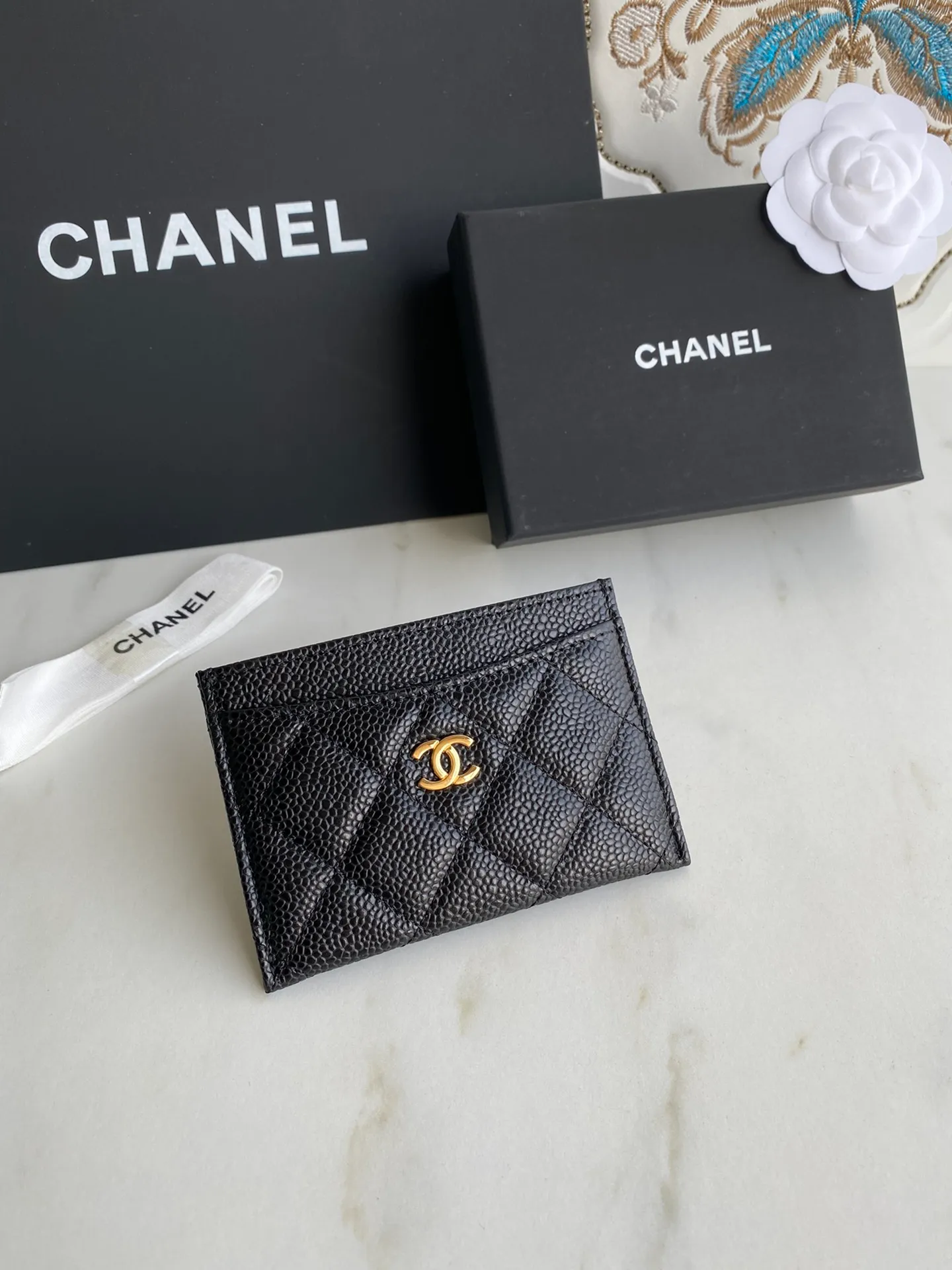 190💰【Original quality】【With serial code】CHANEL, classic card holder! Original quality, caviar small ball pattern series, classic series, exquisite details, full set of packaging, style number (AP426) 31510... size 11*7.5*1