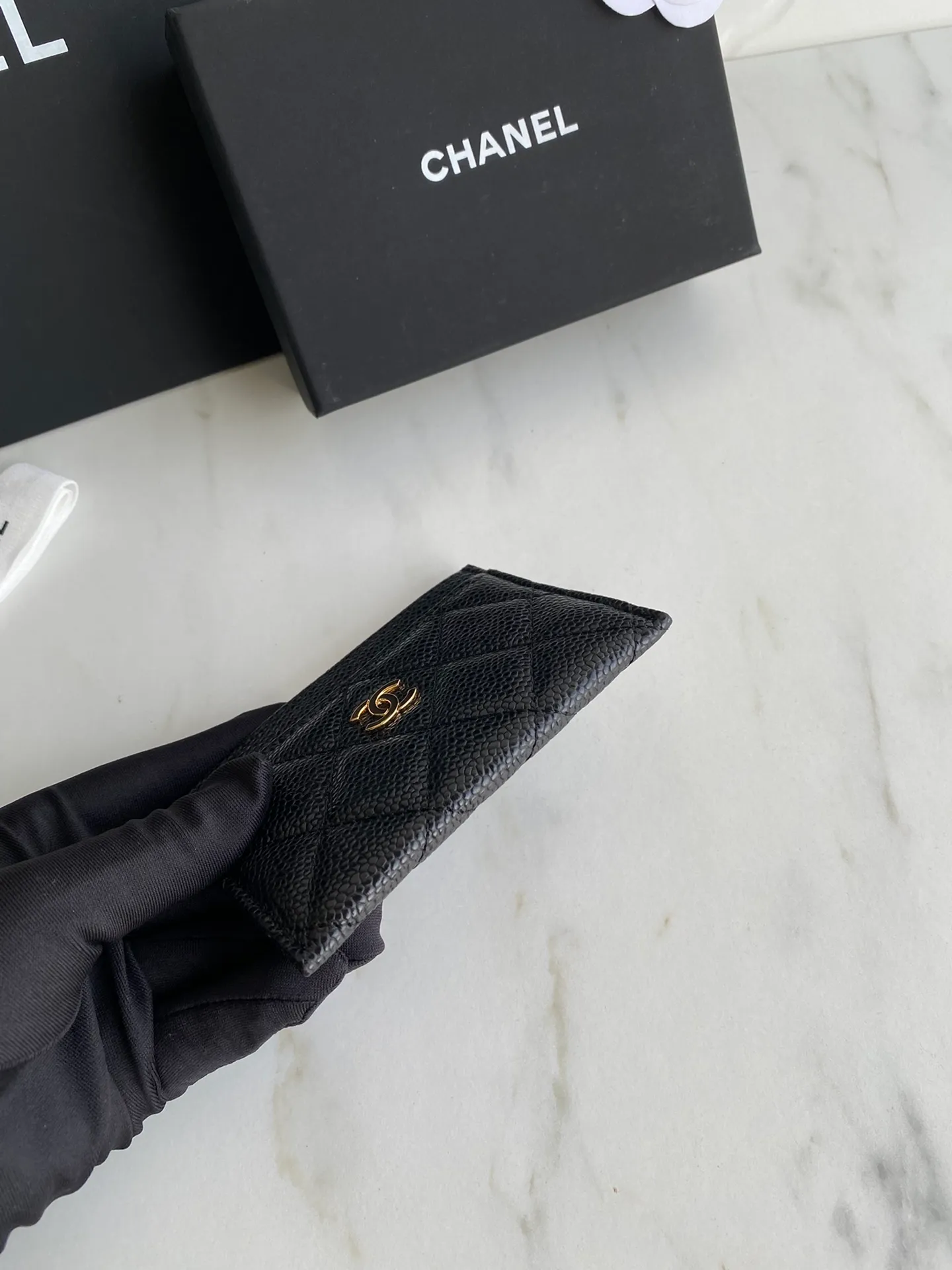 190💰【Original quality】【With serial code】CHANEL, classic card holder! Original quality, caviar small ball pattern series, classic series, exquisite details, full set of packaging, style number (AP426) 31510... size 11*7.5*1