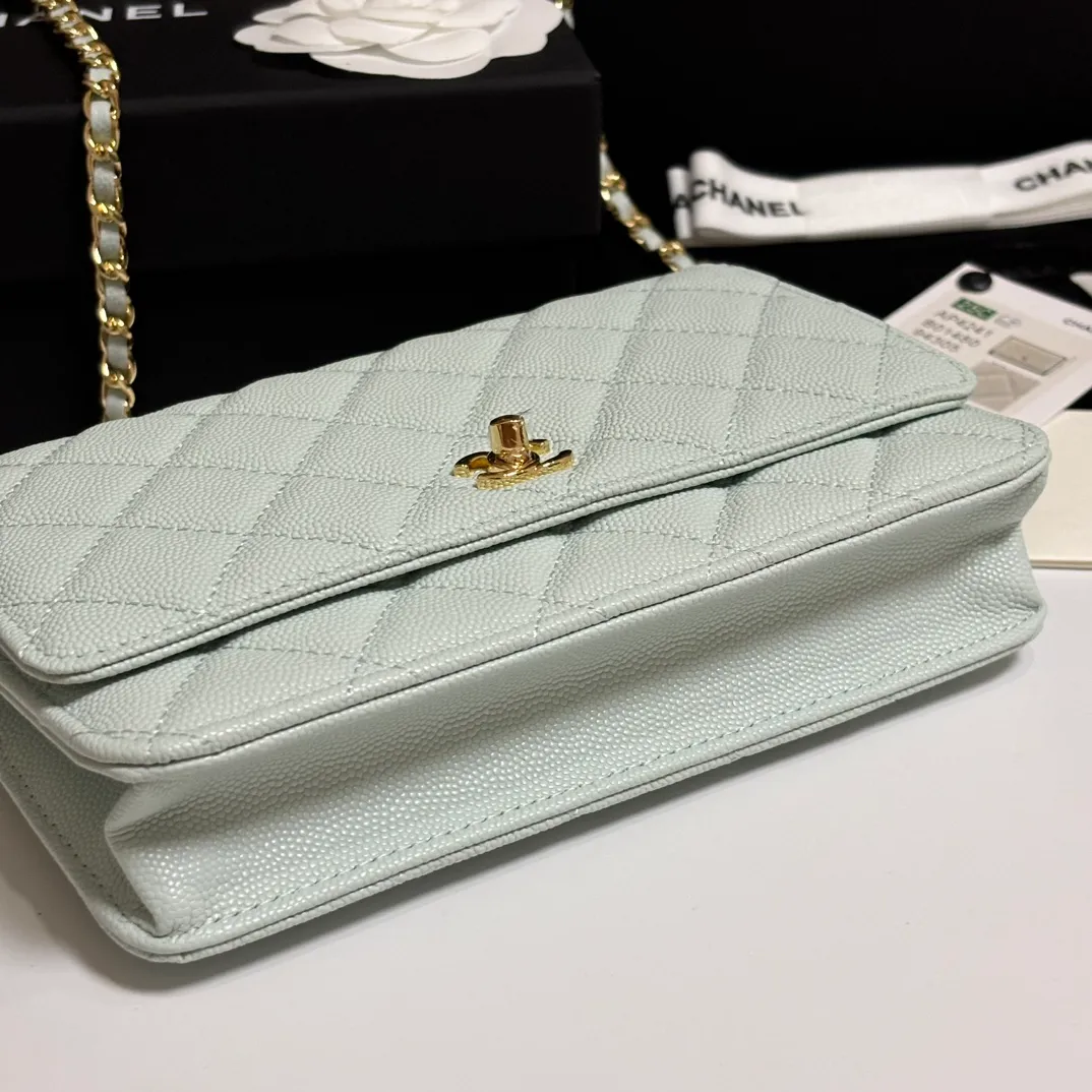 💰700 New product WOC🍃🍃Double C button style, 4241 new design is more solid. You no longer have to worry about things opening with too many buttons, and it still maintains the classic look. AP8482 size: 12×19.5×3.5cm