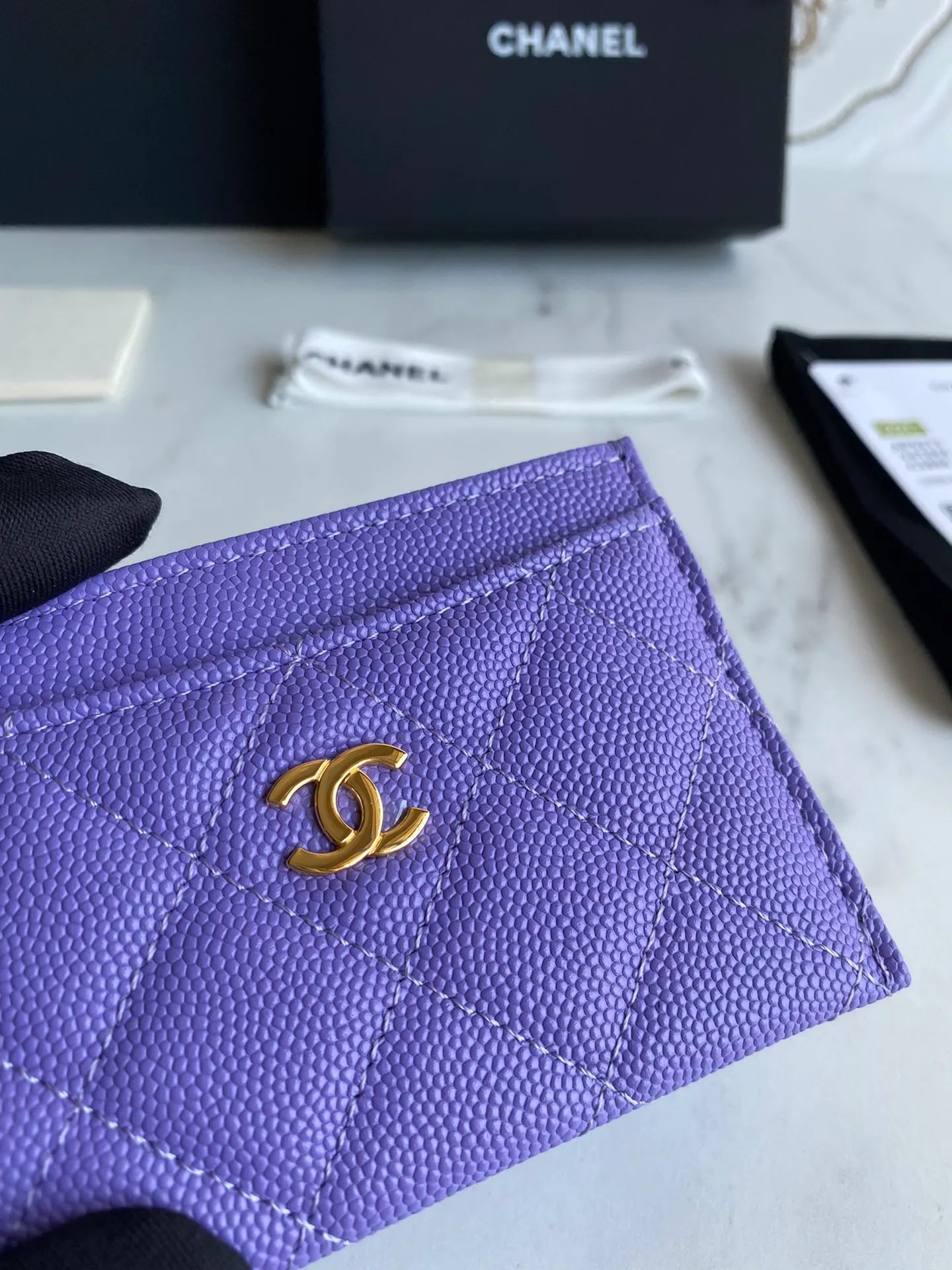 190💰【Original quality】【With serial code】CHANEL, classic card holder! Original quality, caviar small ball pattern series, classic series, exquisite details, full set of packaging, style number (AP426) 31510... size 11*7.5*1