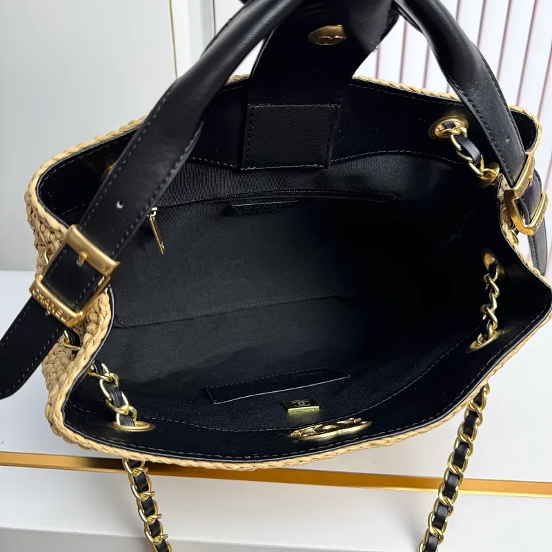 All Categories Official Website "Brand Women's Bags" Women's Bags 💙 Chanel 2026 Chanel Cruise Straw & Lambskin Tote Bag