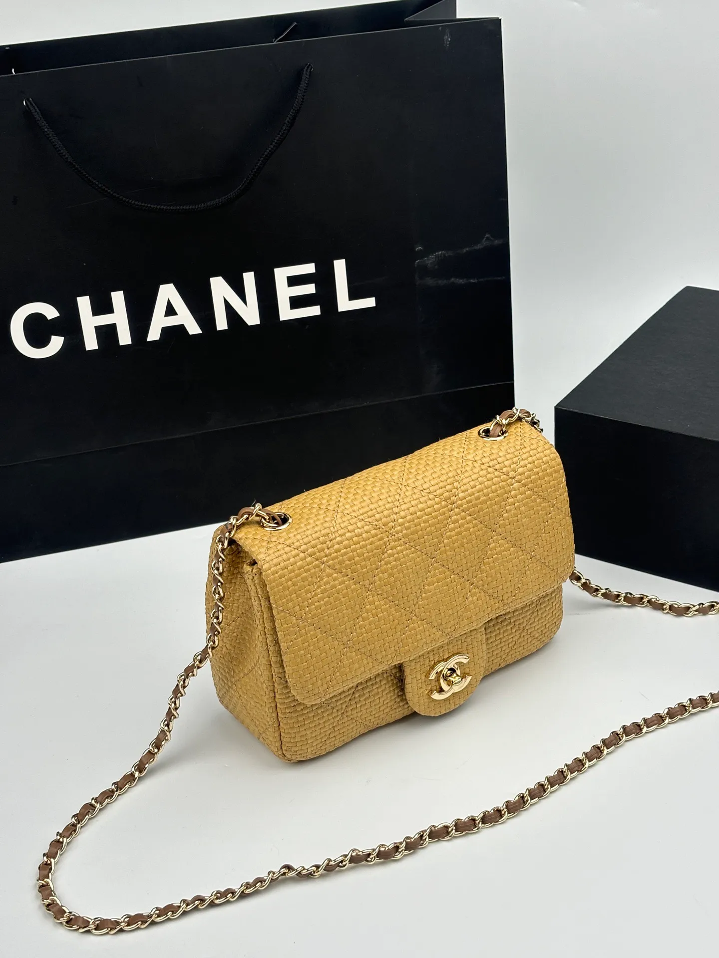 All Categories Official Website "Brand Women's Bags" Women's Bags 💙 Chanel 2026 Official Website CHANEL Straw CF Chain Bag