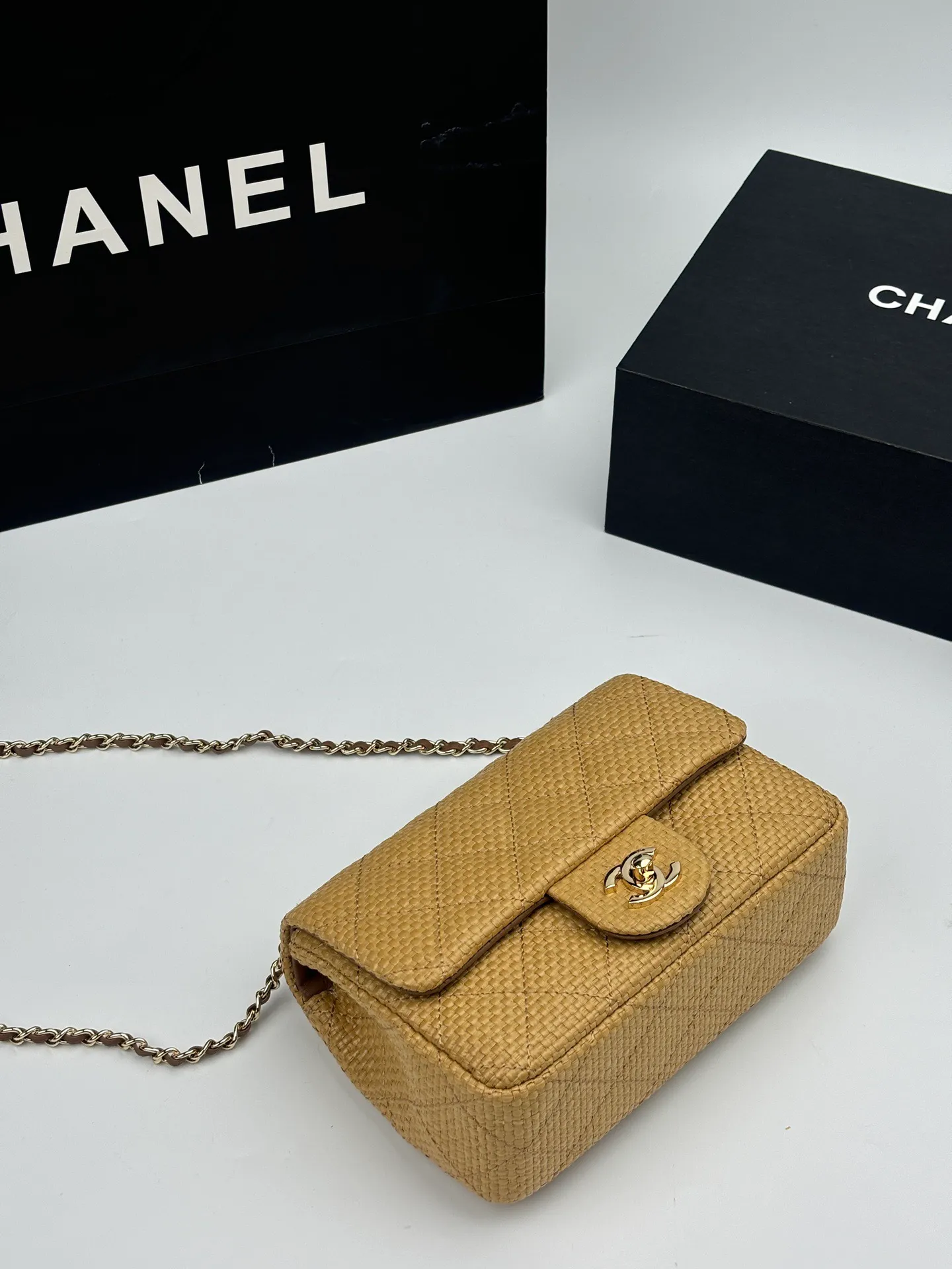 All Categories Official Website "Brand Women's Bags" Women's Bags 💙 Chanel 2026 Official Website CHANEL Straw CF Chain Bag