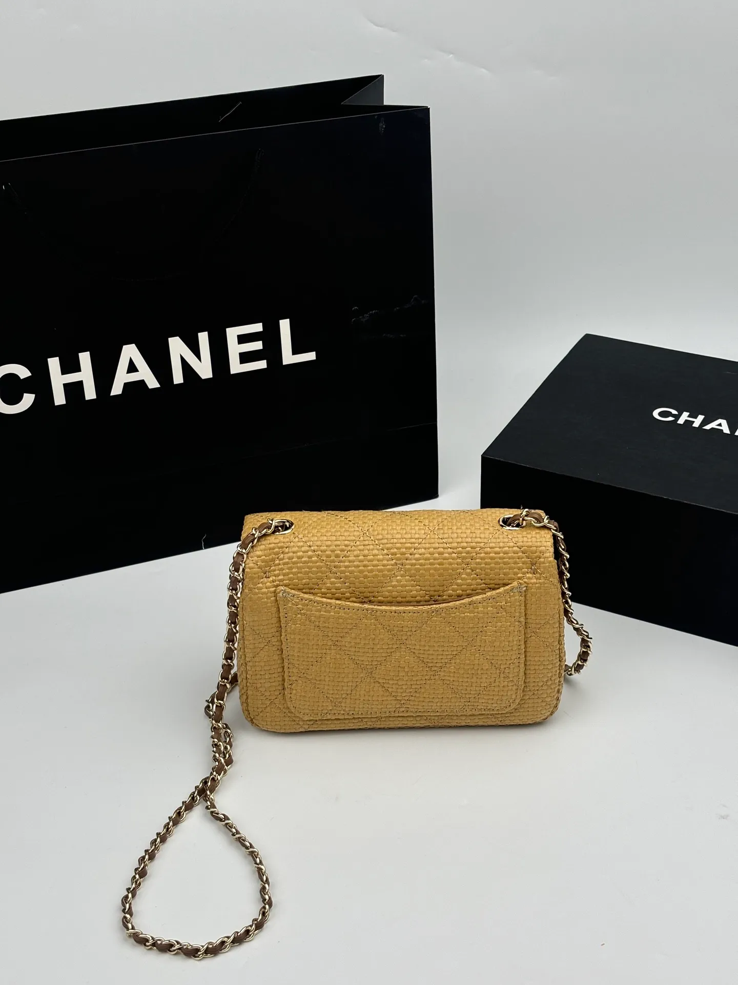 All Categories Official Website "Brand Women's Bags" Women's Bags 💙 Chanel 2026 Official Website CHANEL Straw CF Chain Bag