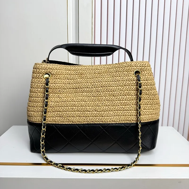 All Categories Official Website "Brand Women's Bags" Women's Bags 💙 Chanel 2026 Chanel Cruise Straw & Lambskin Tote Bag
