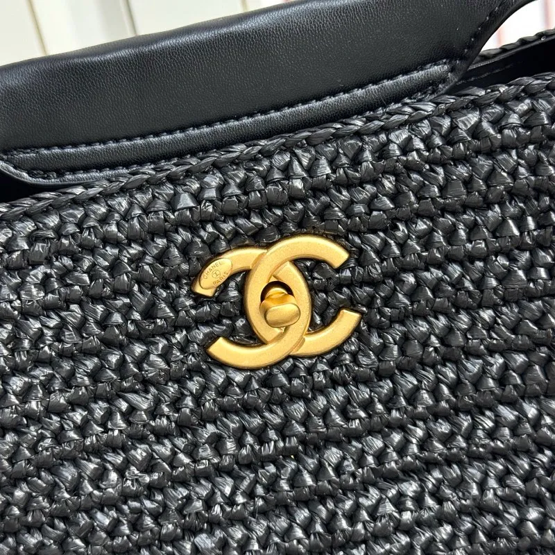All Categories Official Website "Brand Women's Bags" Women's Bags 💙 Chanel 2026 Chanel Cruise Straw & Lambskin Tote Bag
