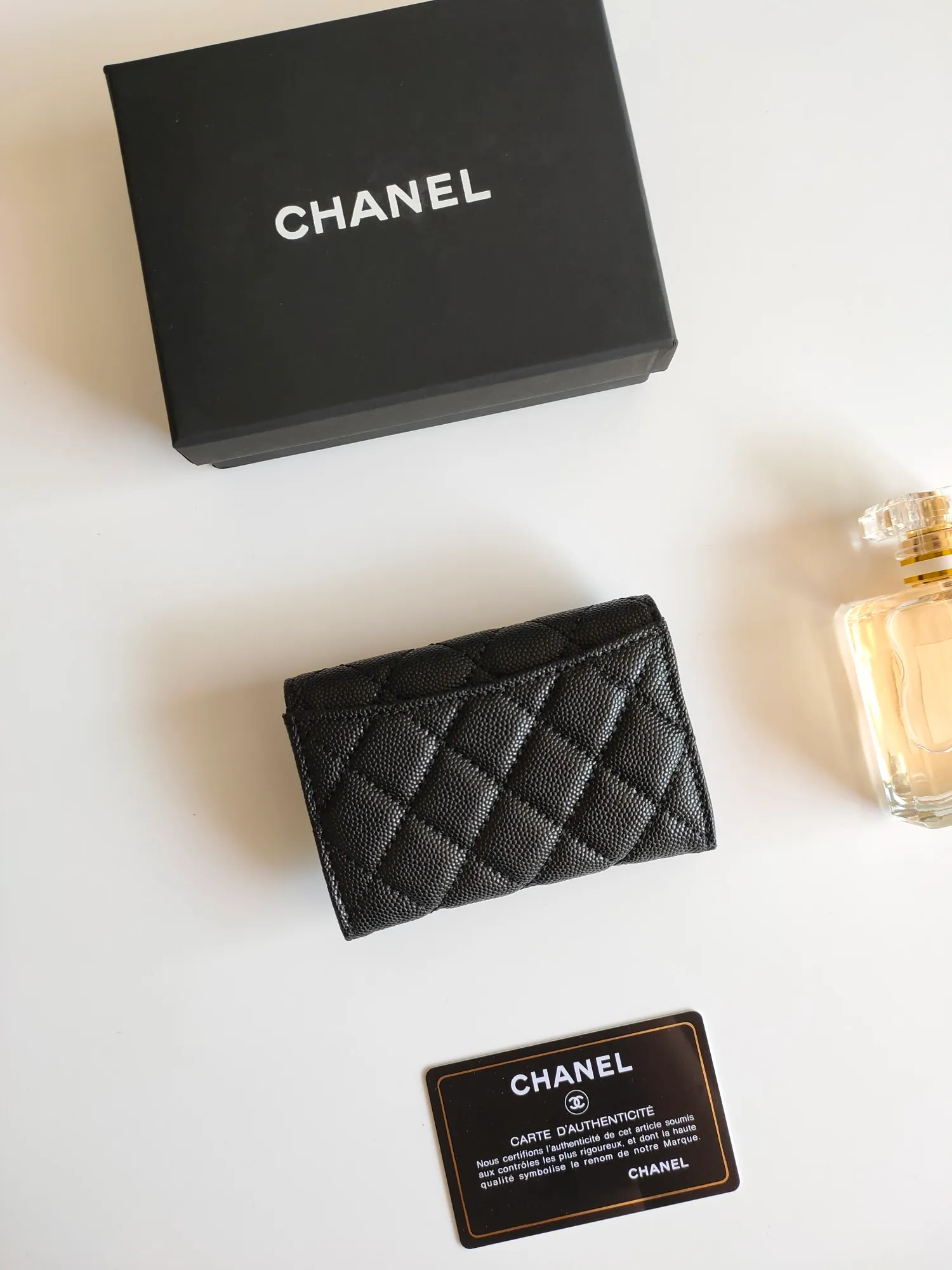 ￥110 CHANEL Chanel classic flap card holder. Imported sheepskin and caviar cowhide, card holder and coin purse integrated, with slip pocket on the back, model number: AP448, size: 7.5 × 11.3 × 2.1 cm