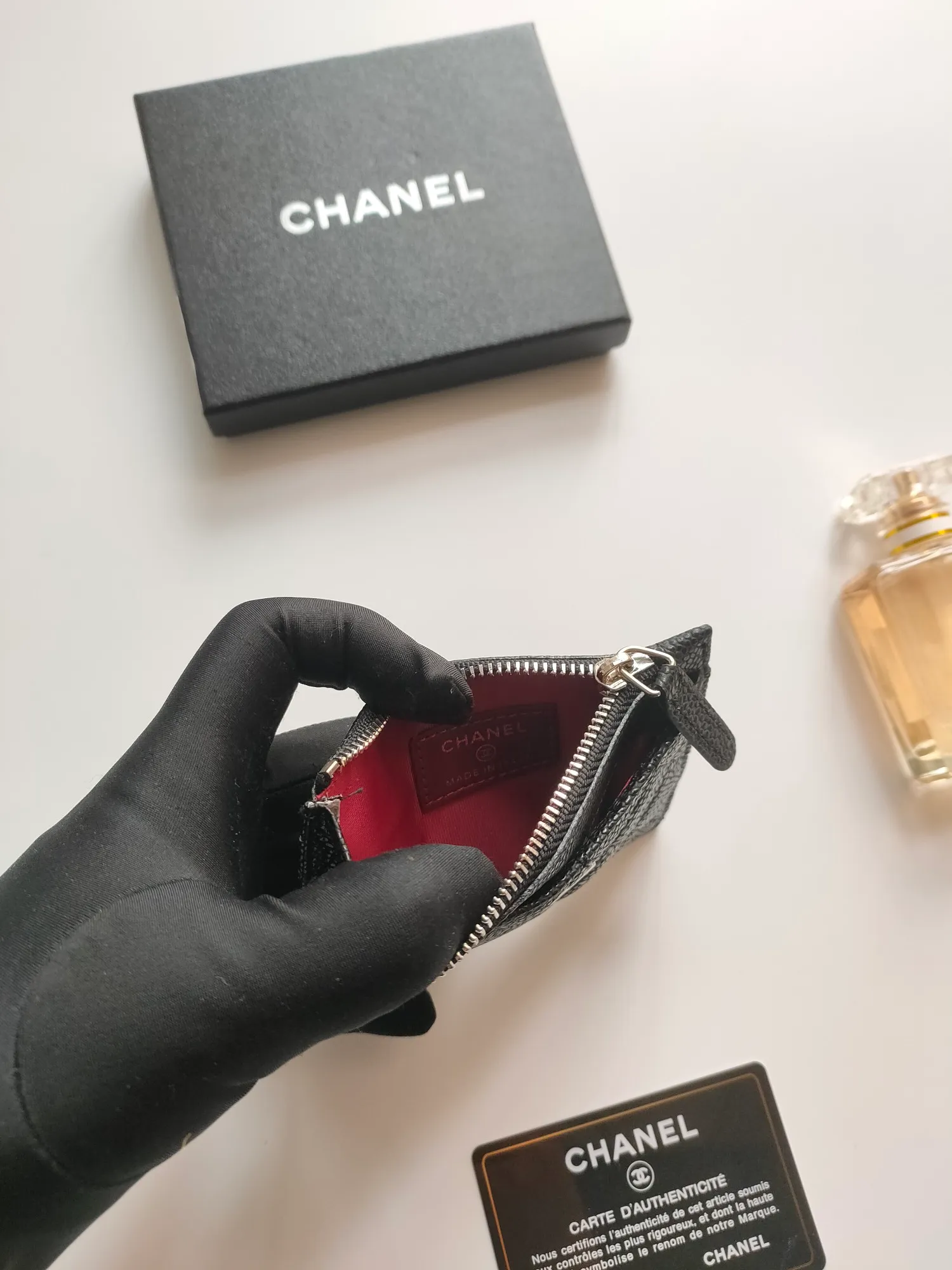 ￥110💰Chanel zipper card holder💦Model No. A84105 top leather hardware, exquisite details! Size:9x11.5cm
