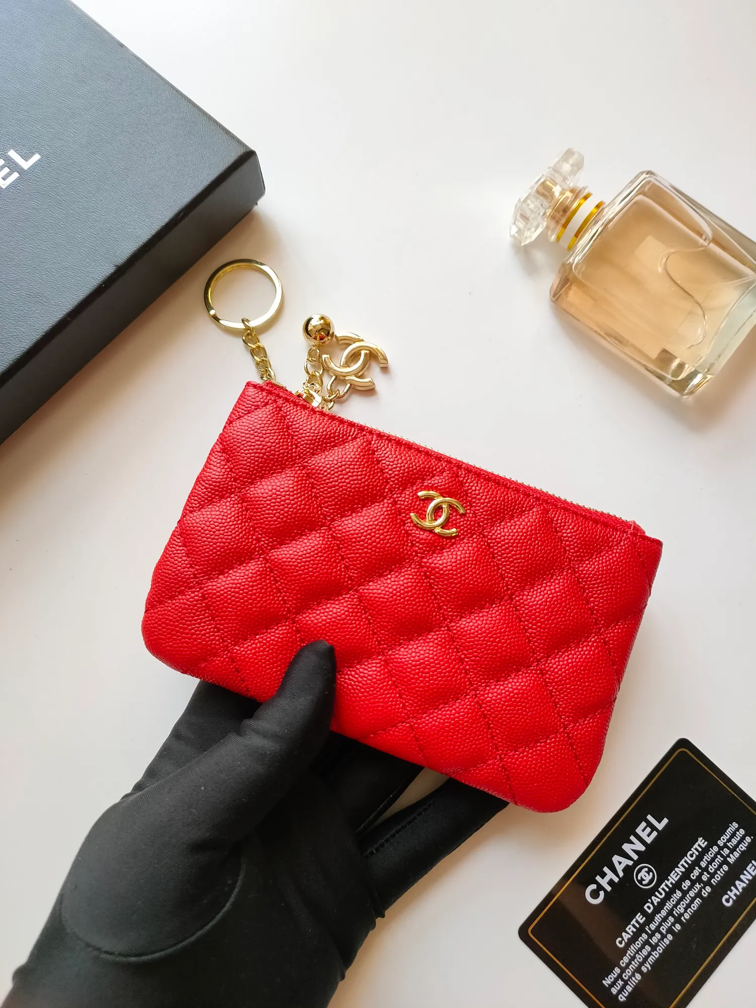 ￥120 CHANEL's new pendant coin purse 💦Model No. A50168 top-quality leather hardware, rhombus pattern. Beautiful details, complete package! Size:14-10-1cm