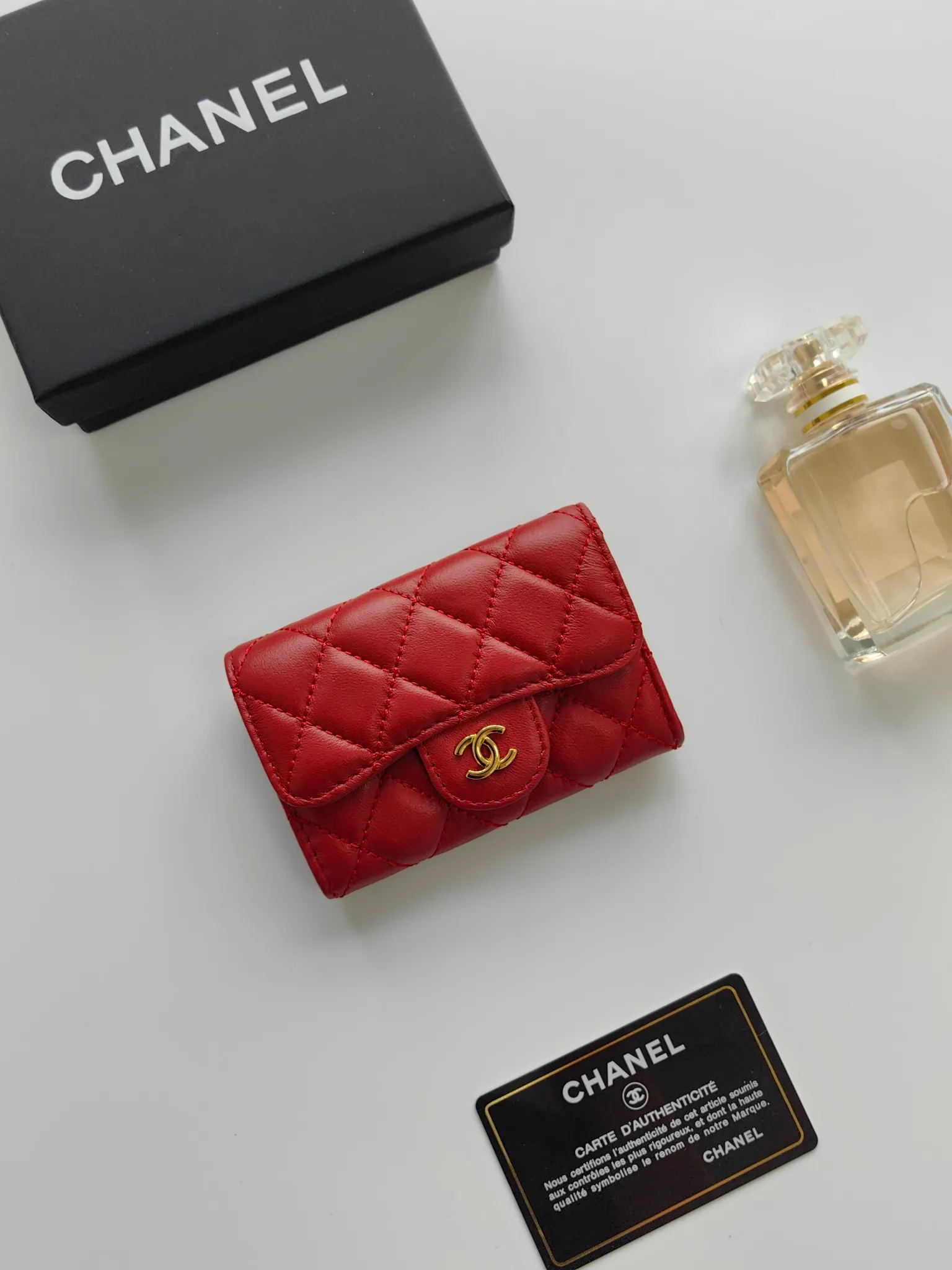 ￥110 CHANEL Chanel classic flap card holder. Imported sheepskin and caviar cowhide, card holder and coin purse integrated, with slip pocket on the back, model number: AP448, size: 7.5 × 11.3 × 2.1 cm