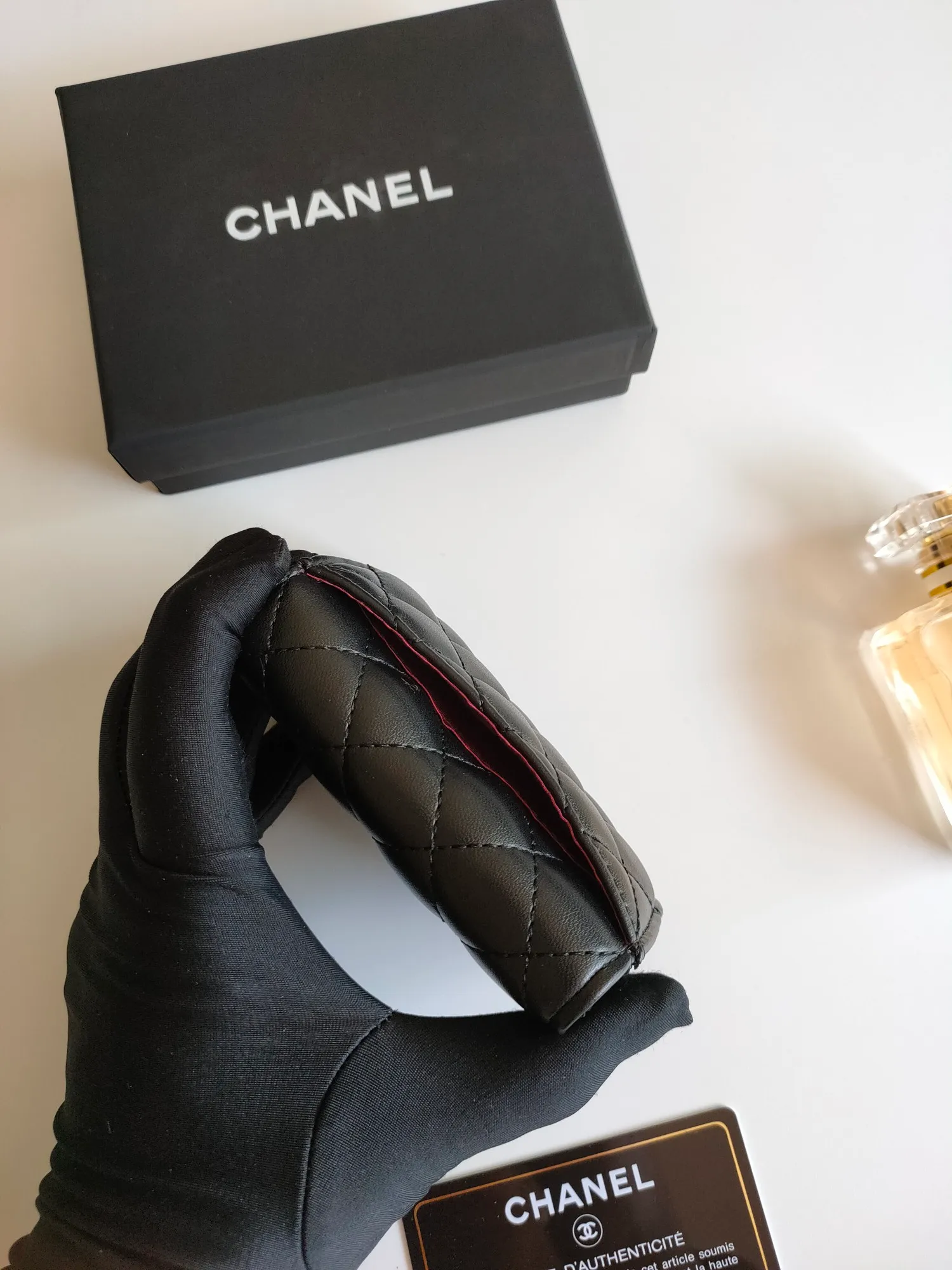 ￥110 CHANEL Chanel classic flap card holder. Imported sheepskin and caviar cowhide, card holder and coin purse integrated, with slip pocket on the back, model number: AP448, size: 7.5 × 11.3 × 2.1 cm
