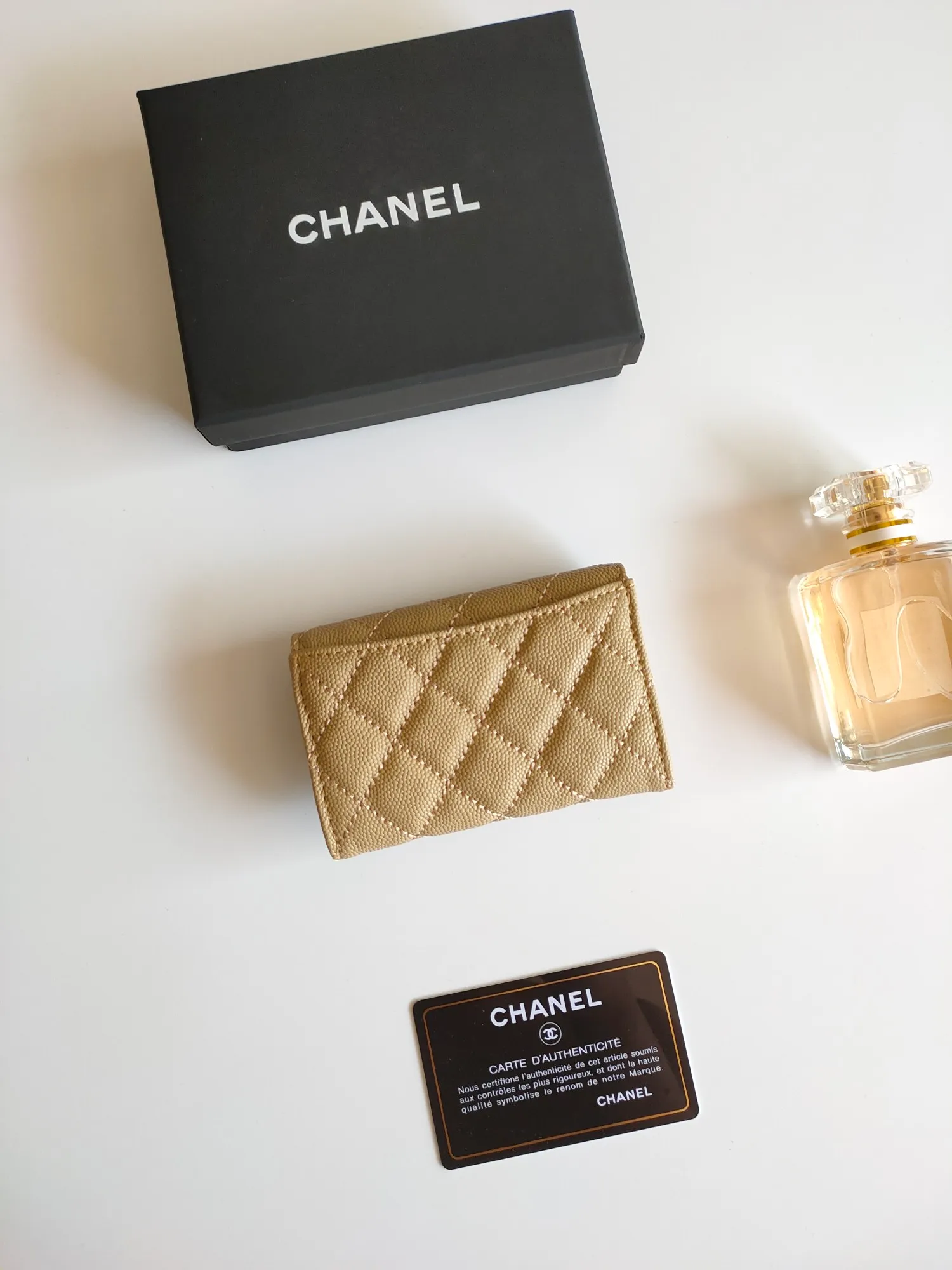 ￥110 CHANEL Chanel classic flap card holder. Imported sheepskin and caviar cowhide, card holder and coin purse integrated, with slip pocket on the back, model number: AP448, size: 7.5 × 11.3 × 2.1 cm