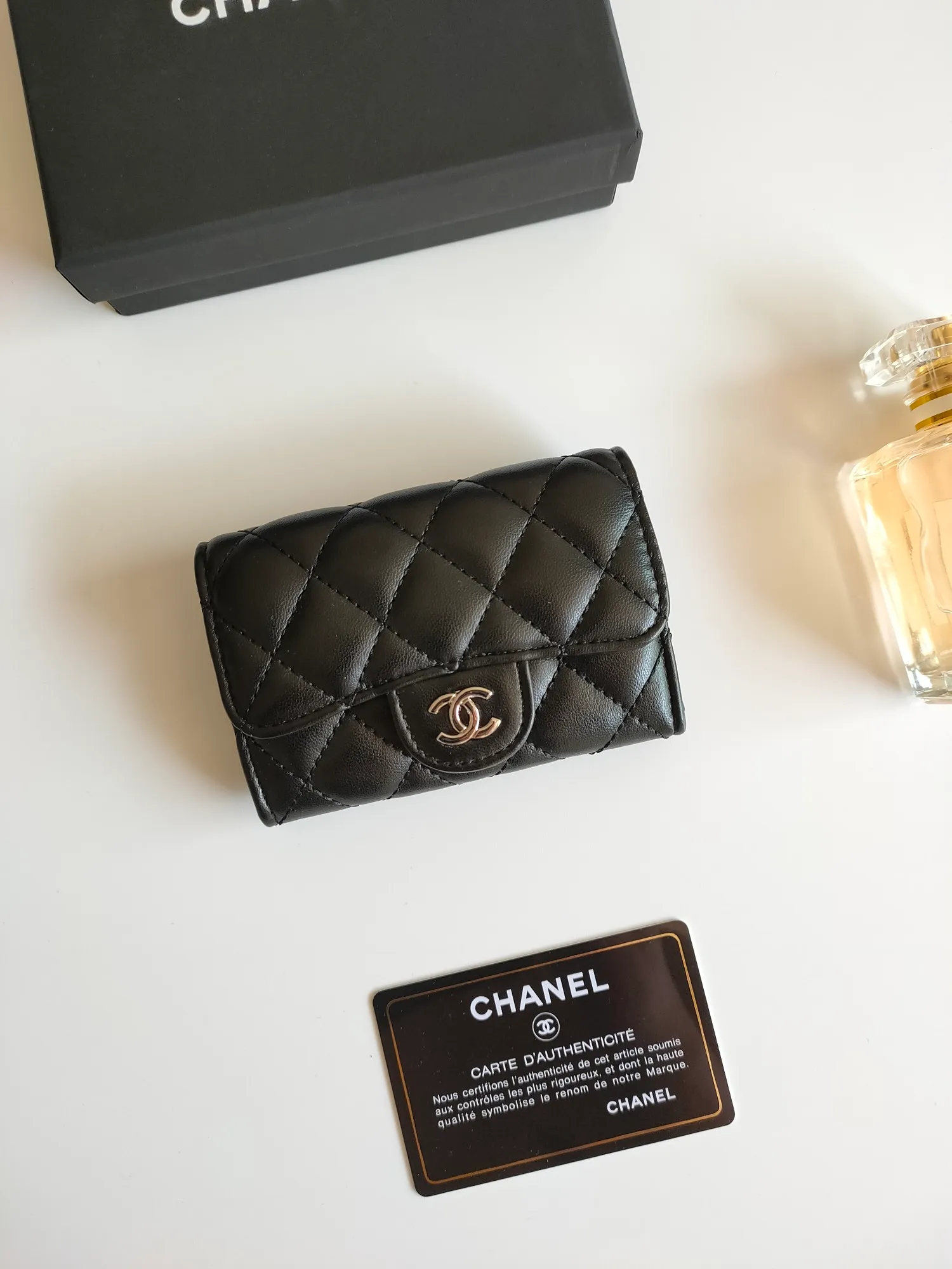 ￥110 CHANEL Chanel classic flap card holder. Imported sheepskin and caviar cowhide, card holder and coin purse integrated, with slip pocket on the back, model number: AP448, size: 7.5 × 11.3 × 2.1 cm