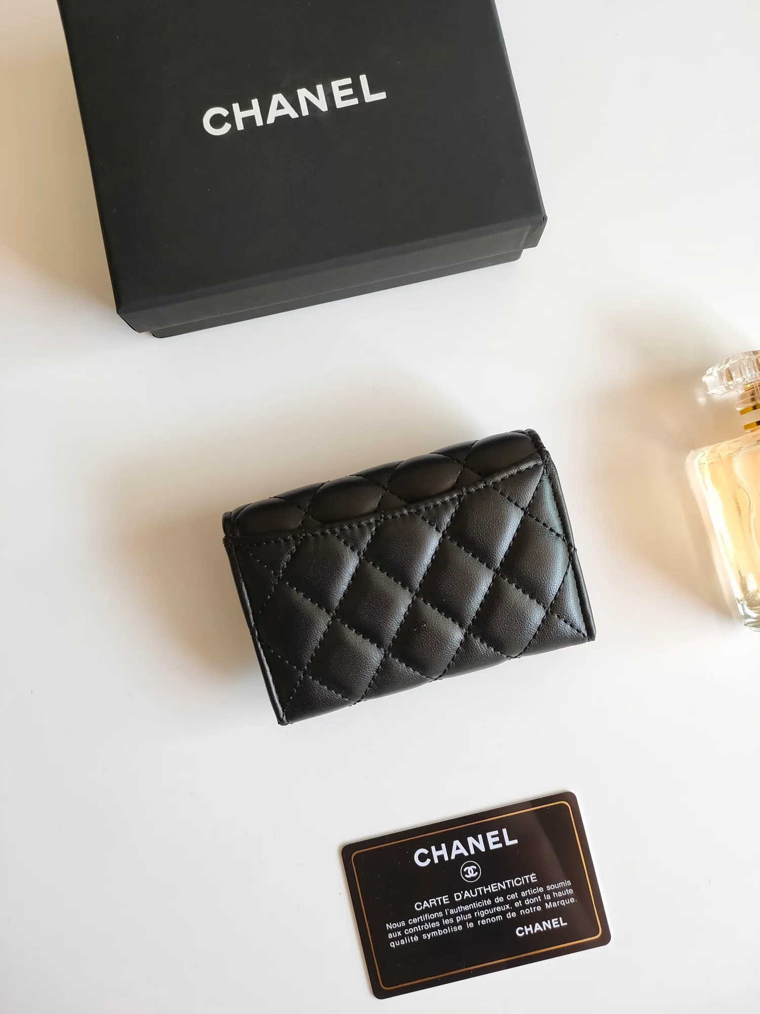 ￥110 CHANEL Chanel classic flap card holder. Imported sheepskin and caviar cowhide, card holder and coin purse integrated, with slip pocket on the back, model number: AP448, size: 7.5 × 11.3 × 2.1 cm