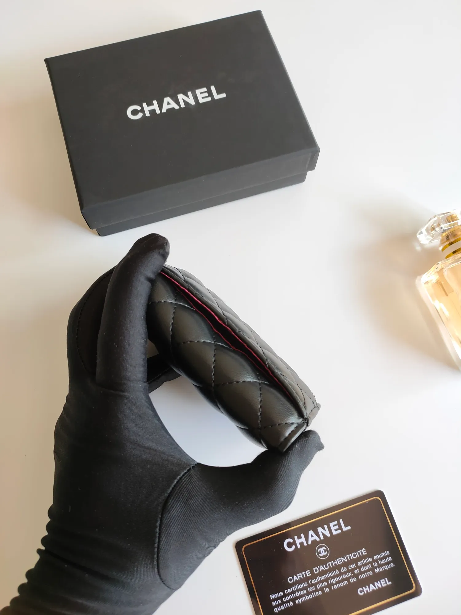 ￥110 CHANEL Chanel classic flap card holder. Imported sheepskin and caviar cowhide, card holder and coin purse integrated, with slip pocket on the back, model number: AP448, size: 7.5 × 11.3 × 2.1 cm