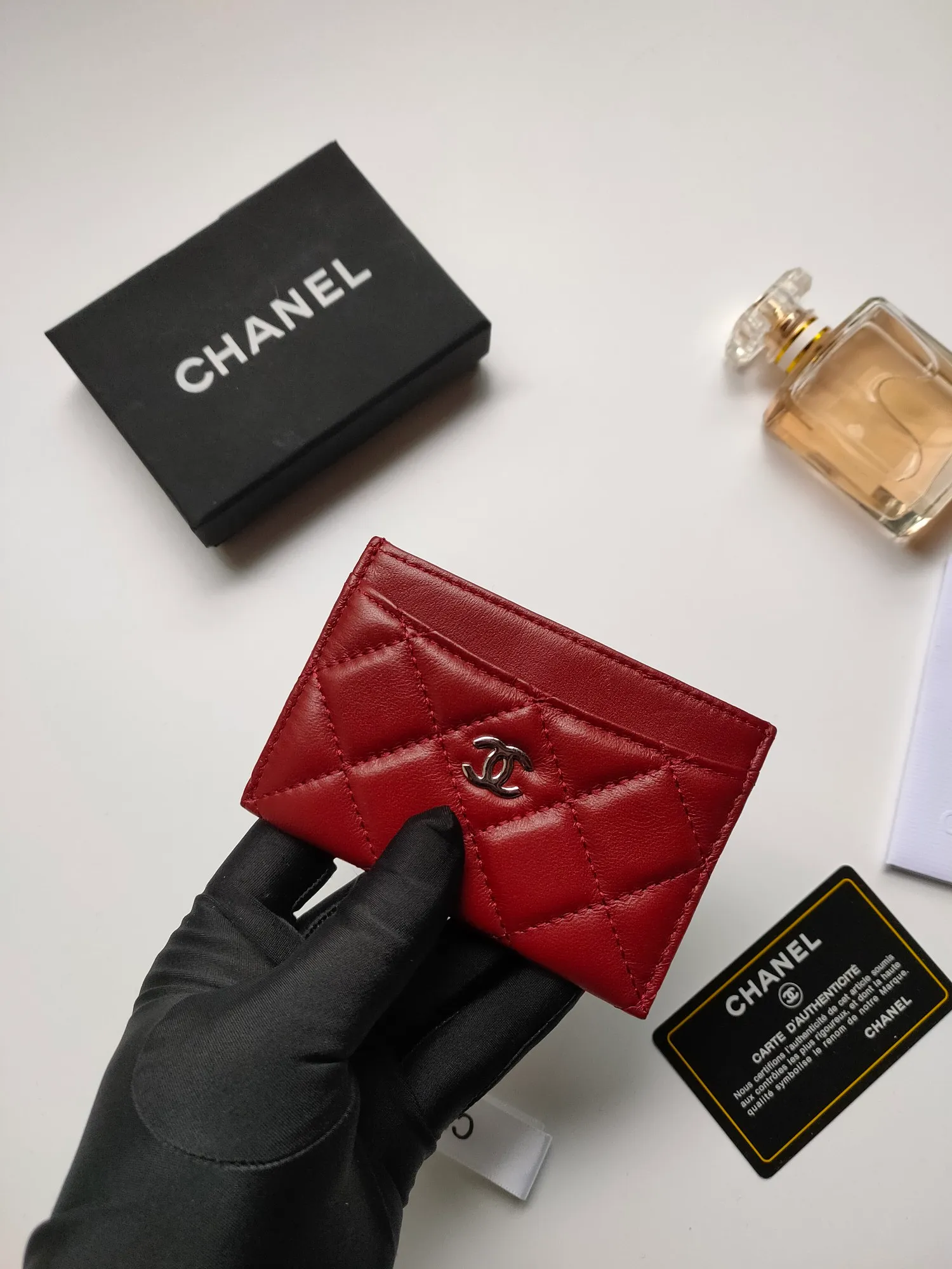 💰90 CHANEL Chanel counter card holder👍Model number: AP446 Size: 7.5×11.2×0.5cm Sheepskin inside and outside😍😍Fine workmanship High-end quality [Rose] Complete accessories