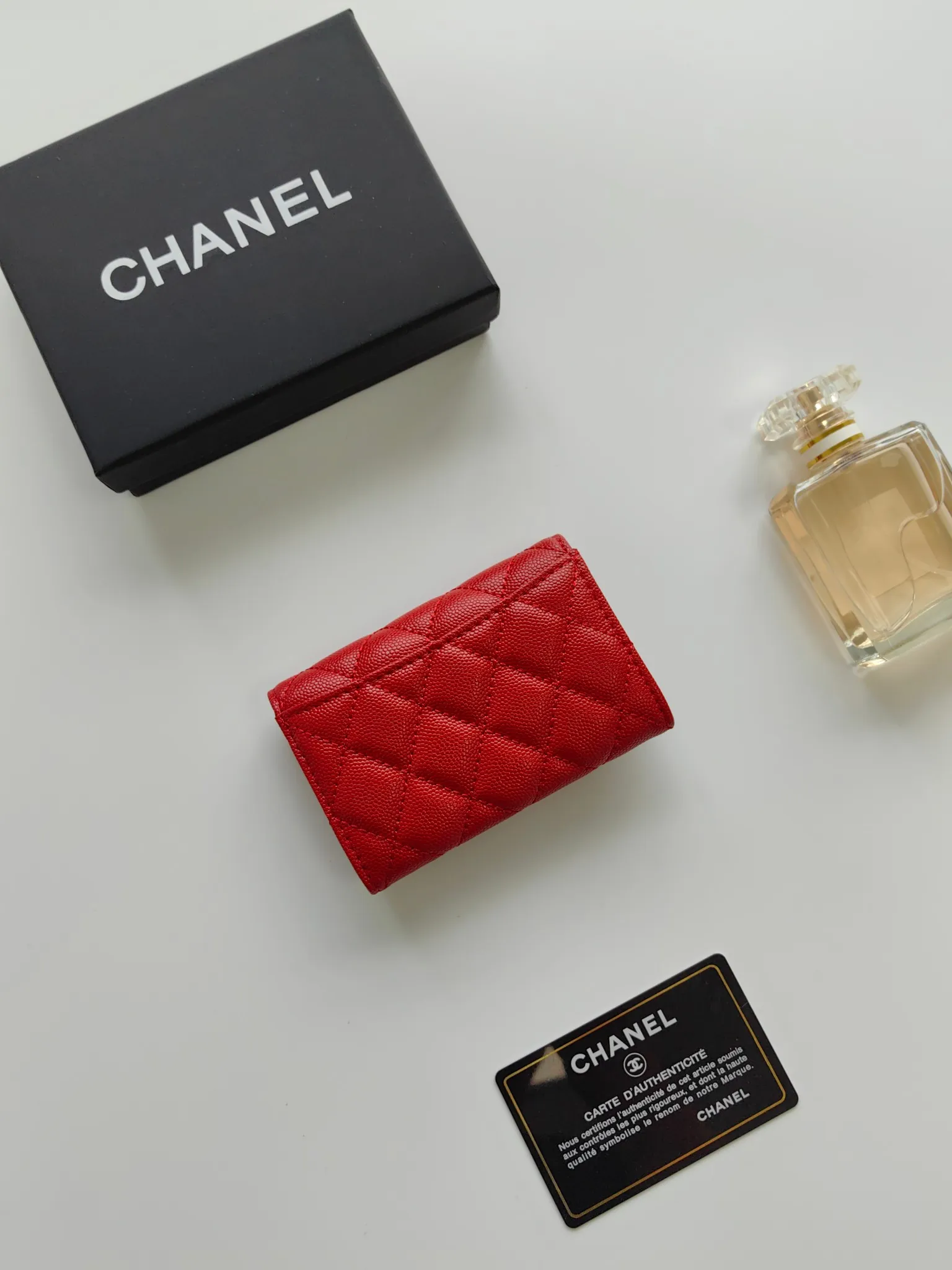 ￥130 CHANEL Chanel classic flap card holder. Imported sheepskin and caviar cowhide, card holder and coin purse integrated, with slip pocket on the back, model number: AP448, size: 7.5 × 11.3 × 2.1 cm