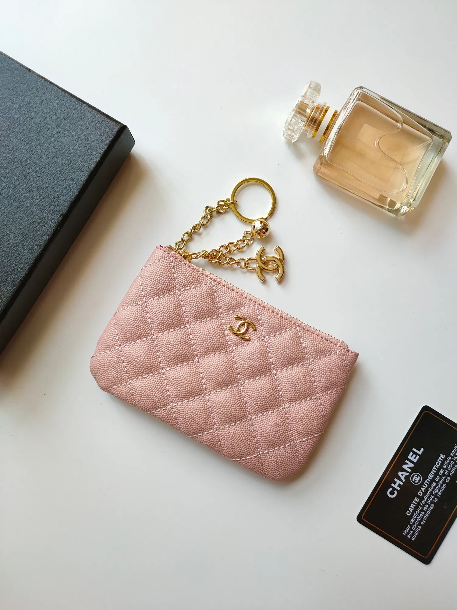 ￥120 CHANEL's new pendant coin purse 💦Model No. A50168 top-quality leather hardware, rhombus pattern. Beautiful details, complete package! Size:14-10-1cm