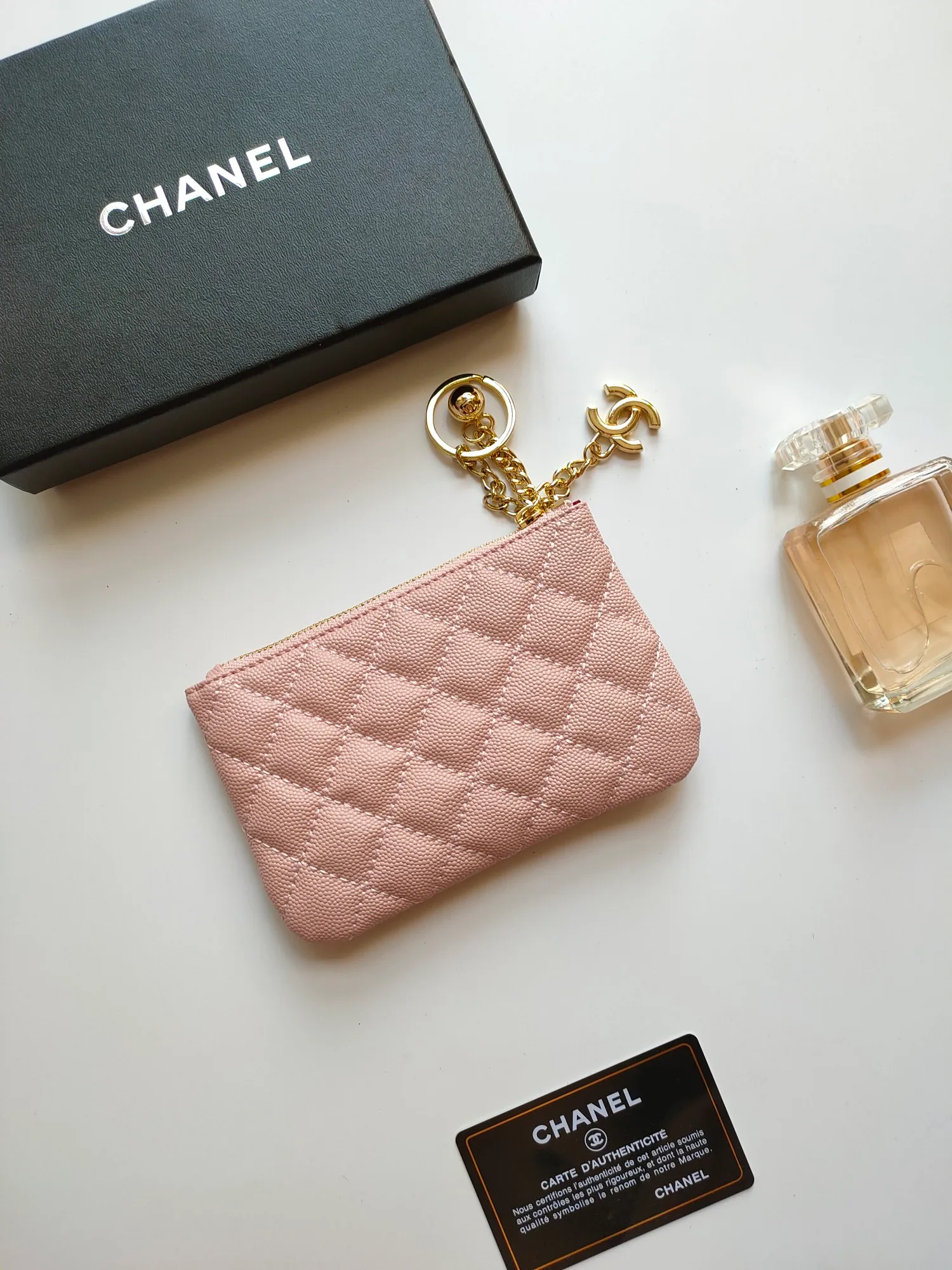 ￥120 CHANEL's new pendant coin purse 💦Model No. A50168 top-quality leather hardware, rhombus pattern. Beautiful details, complete package! Size:14-10-1cm