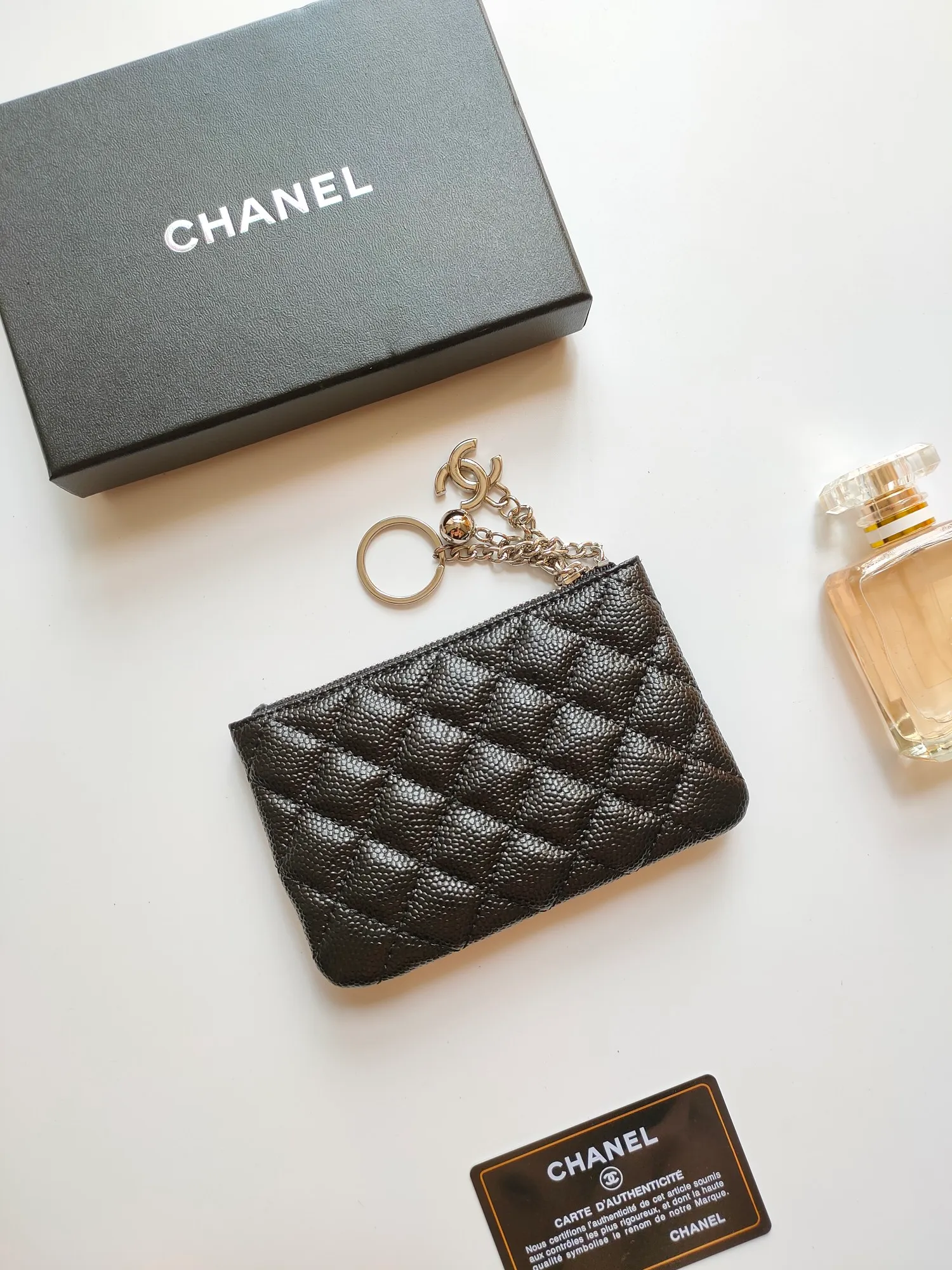 ￥120 CHANEL's new pendant coin purse 💦Model No. A50168 top-quality leather hardware, rhombus pattern. Beautiful details, complete package! Size:14-10-1cm