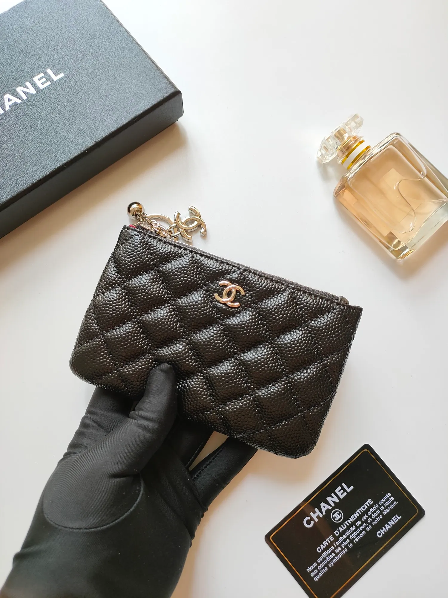 ￥120 CHANEL's new pendant coin purse 💦Model No. A50168 top-quality leather hardware, rhombus pattern. Beautiful details, complete package! Size:14-10-1cm